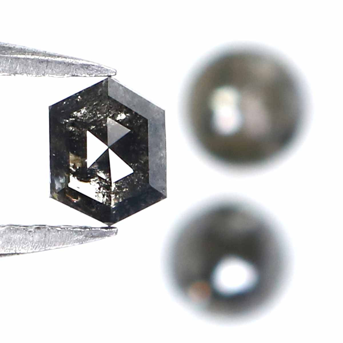 1.03 CT Natural Loose Mix Shape Diamond Salt And Pepper Mix Shape Diamond 4.35 MM Natural Black Grey Color Mix Shape Rose Cut Diamond QK2328