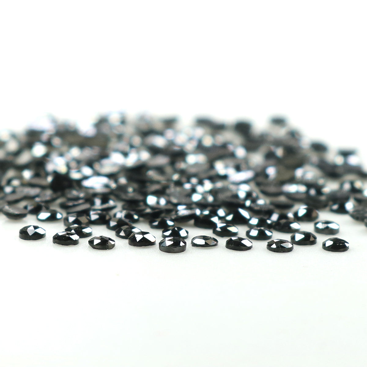 3.01 CT Natural Loose Round Rose Cut Diamond Black Color Round Shape Diamond 1.60 MM Natural Loose Black Color Round Rose Cut Diamond LQ1886