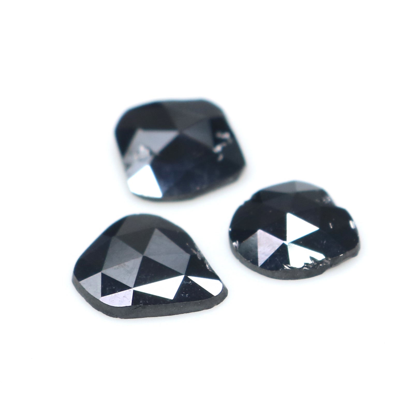 Natural Loose Slice Black Color Diamond 1.60 CT 7.56 MM Slice Shape Rose Cut Diamond L2670