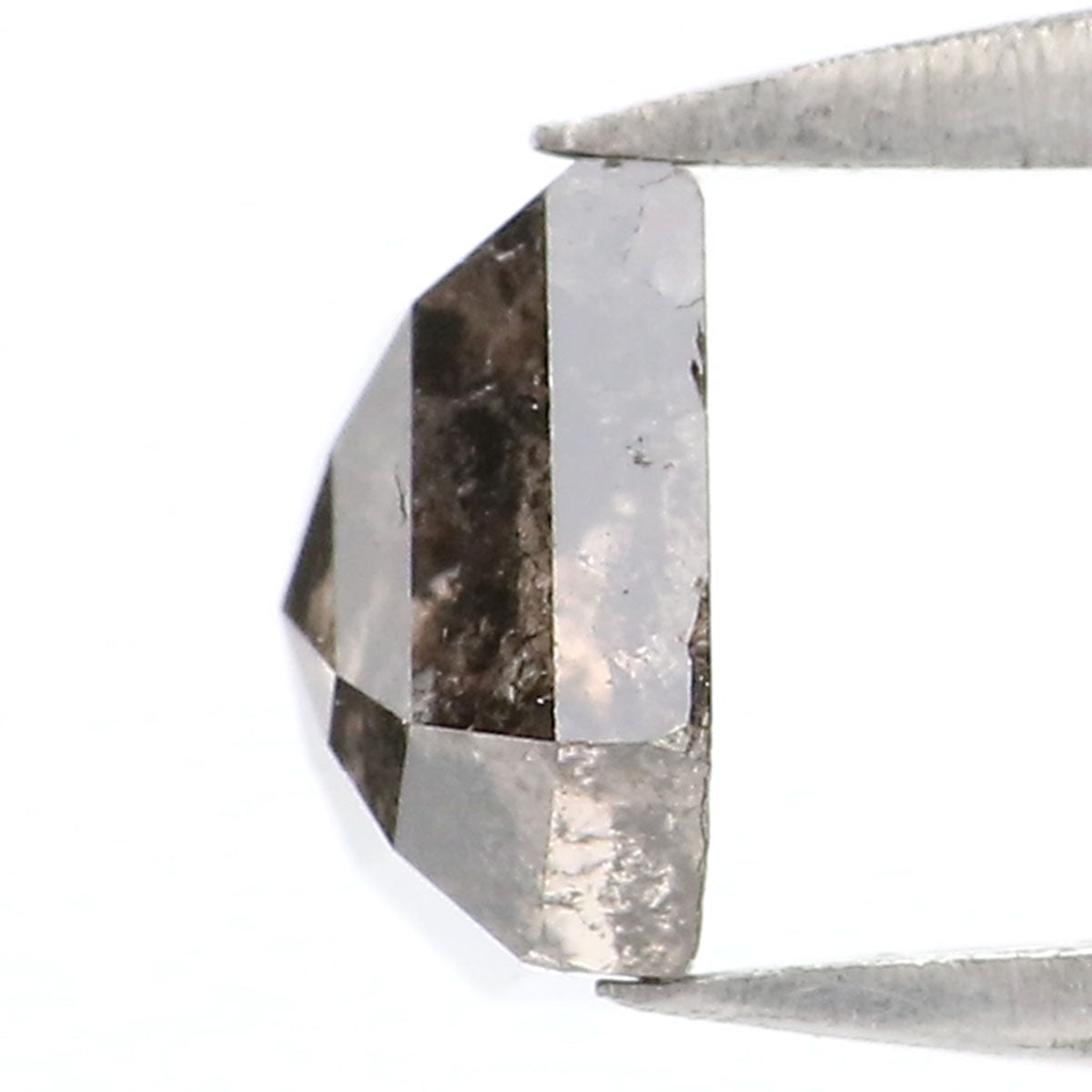 0.96 Ct Natural Loose Shield Shape Diamond Salt And Pepper Shield Cut Diamond 5.50 MM Natural Black Gray Shield Rose Cut Diamond LQ7587