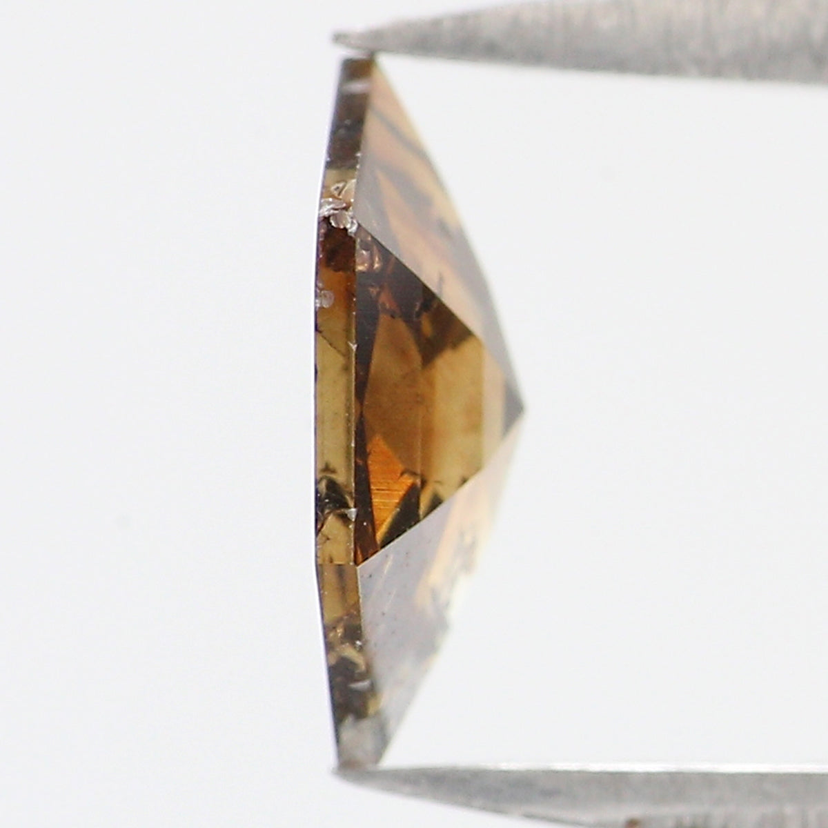 0.85 CT Natural Loose Hexagon Shape Diamond Brown Color Hexagon Cut Diamond 7.10 MM Natural Brown Color Hexagon Rose Cut Diamond KQ2017