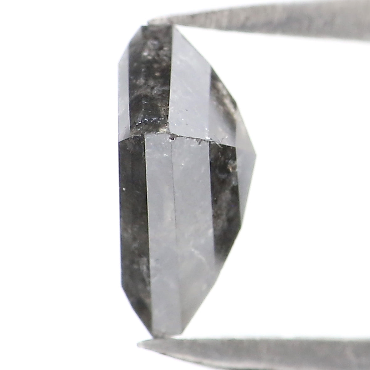 0.94 CT Natural Loose Kite Shape Diamond Salt And Pepper Kite Rose Cut Diamond 7.60 MM Black Grey Color Kite Shape Rose Cut Diamond QL2038