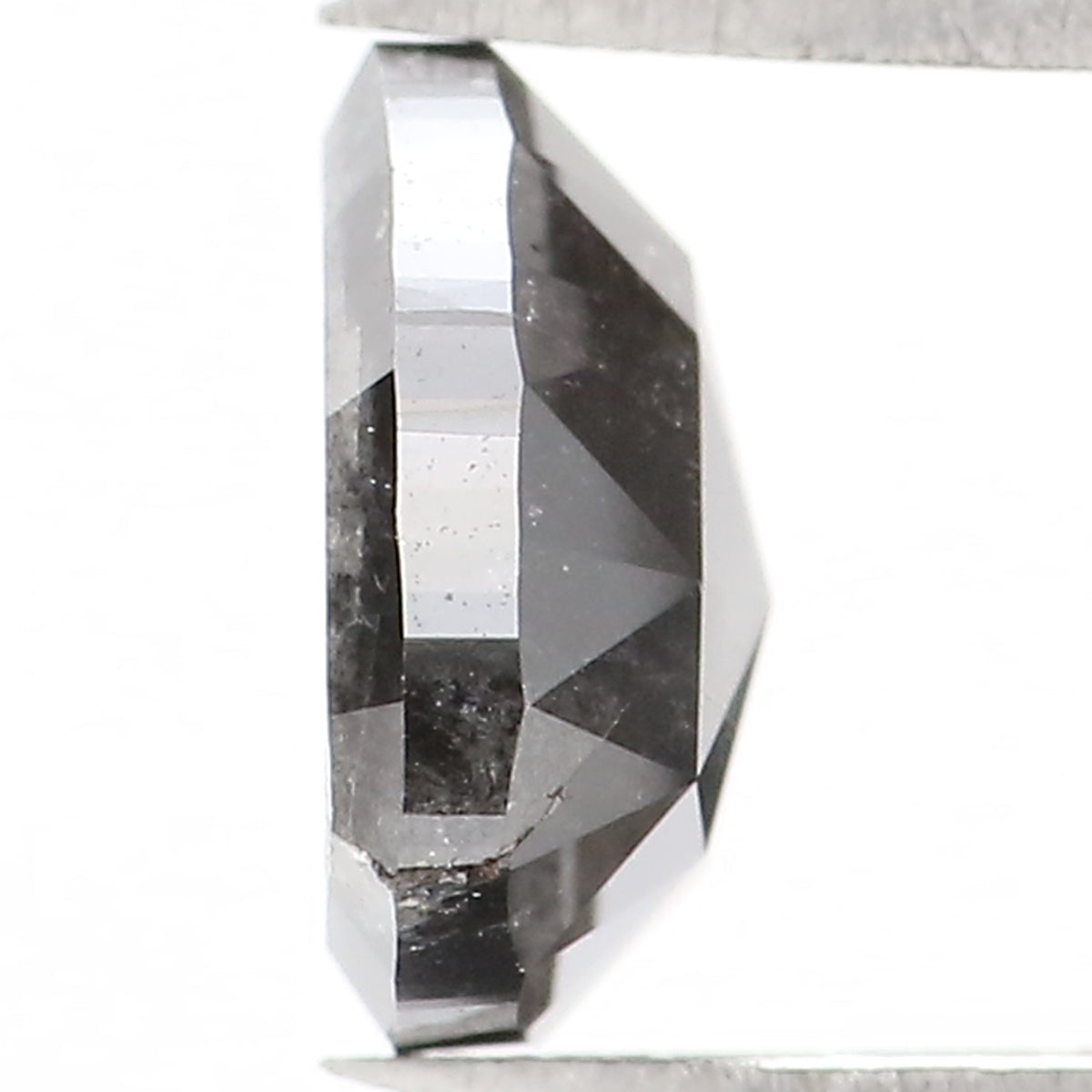 1.25 CT Natural Loose Triangle Shape Diamond Salt And Pepper Triangle Diamond 6.95 MM Black Grey Color Triangle Cut Rose Cut Diamond LQ1382