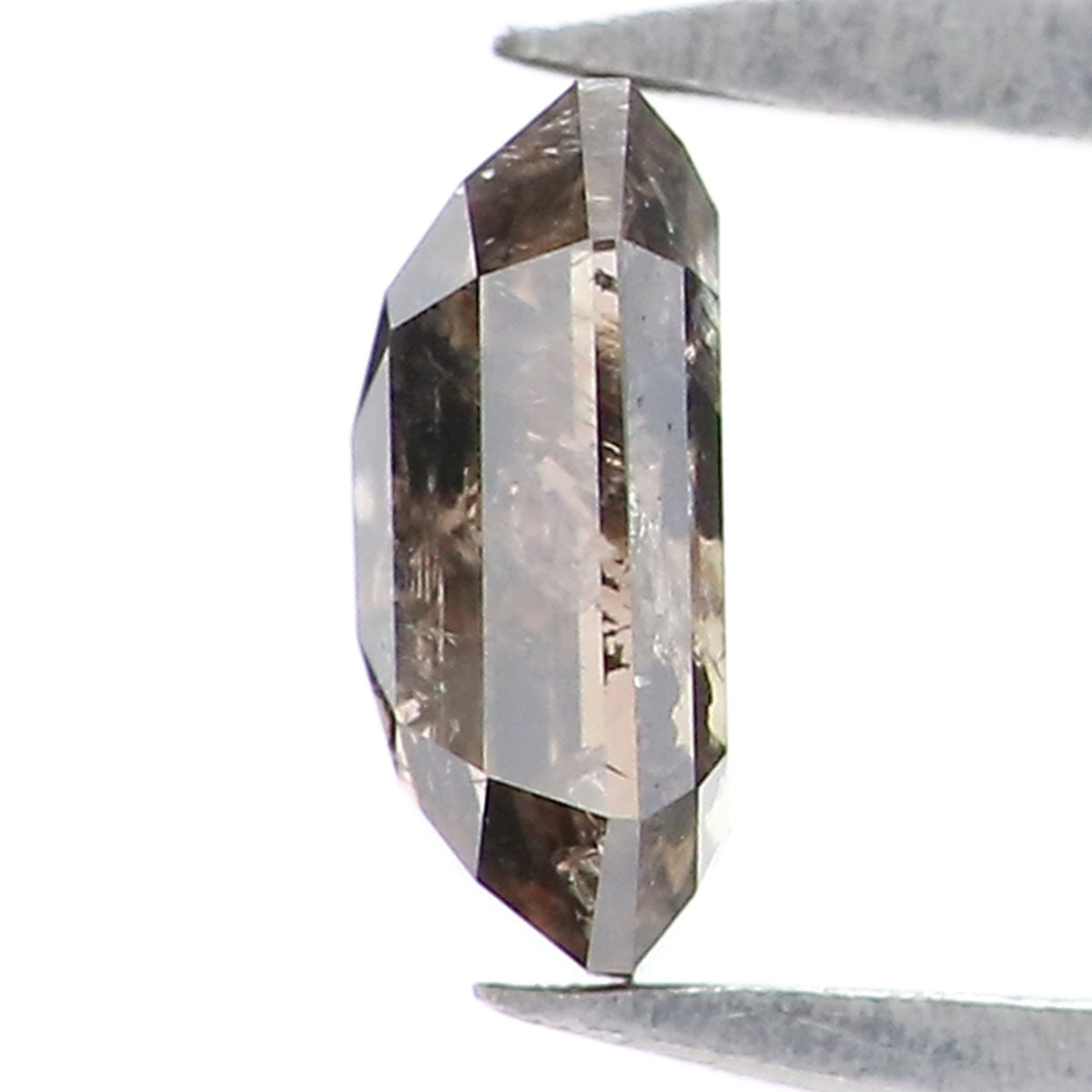 0.35 CT Natural Loose Emerald Shape Diamond Salt And Pepper Emerald Diamond 4.85 MM Natural Black Grey Color Emerald Rose Cut Diamond KQ2564