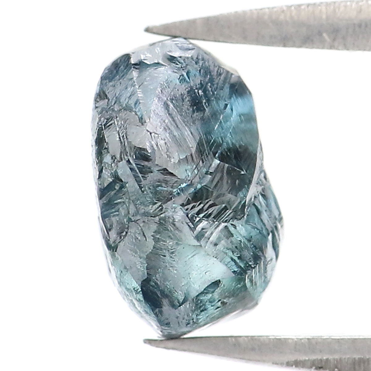 Natural Loose Rough Blue Color Diamond 1.49 CT 7.07 MM Rough Irregular Cut Diamond KDL2274