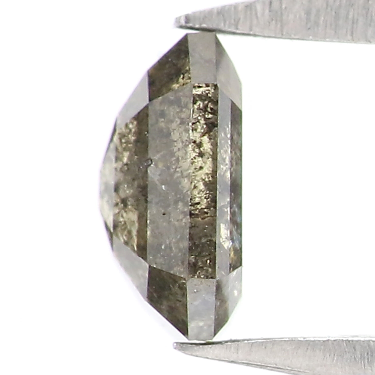 0.33 CT Natural Loose Emerald Shape Diamond Salt And Pepper Emerald Diamond 4.50 MM Natural Black Grey Color Emerald Rose Cut Diamond KQ2589