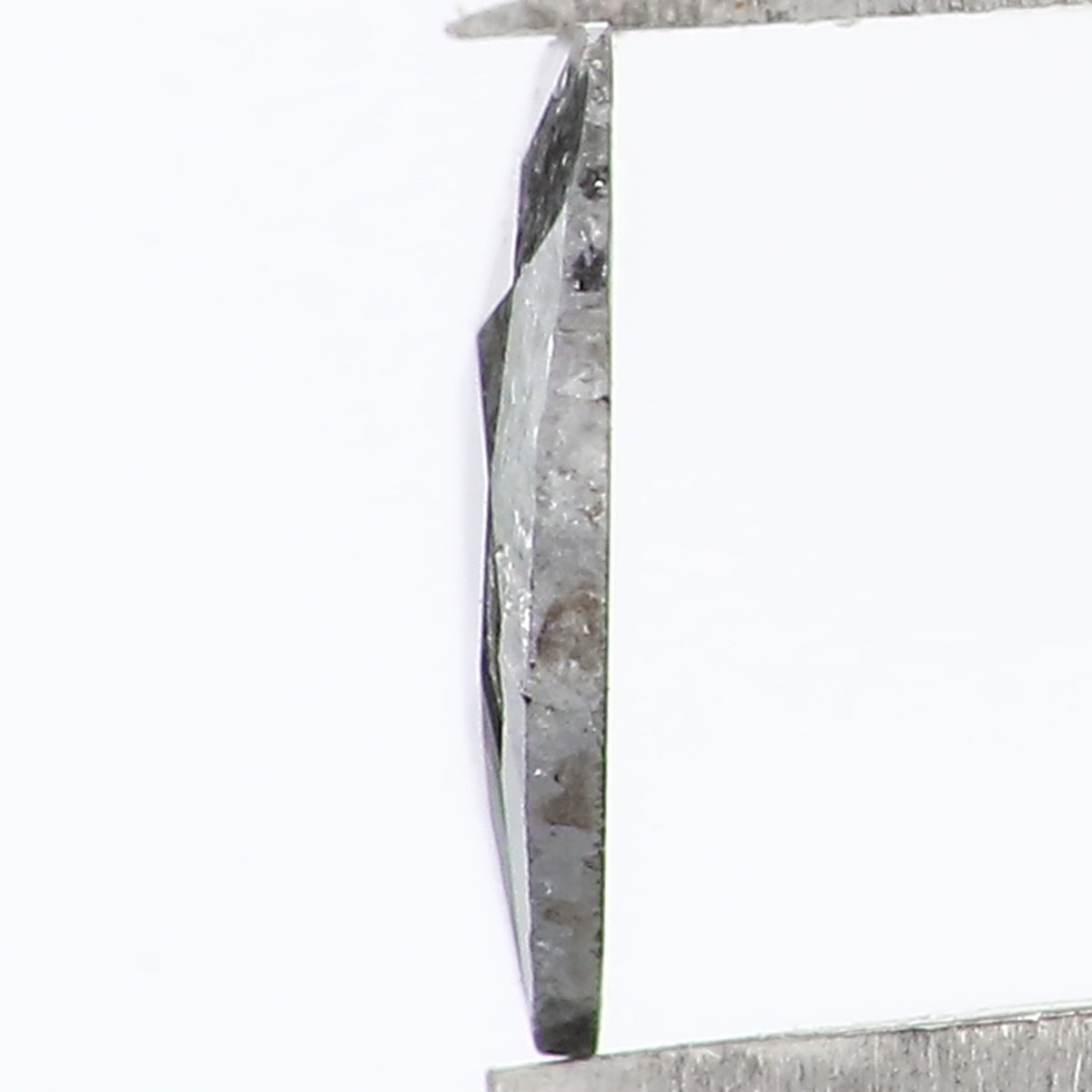 0.27 CT Natural Loose Heart Shape Diamond Salt And Pepper Heart Cut Diamond 5.55 MM Natural Black Grey Color Heart Rose Cut Diamond LQ1635