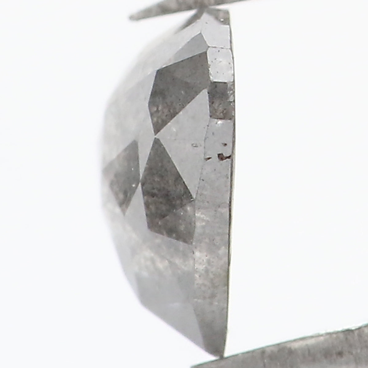 Natural Loose Heart Salt And Papper Diamond Black Grey Color 0.49 CT 4.85 MM Heart Shape Rose Cut KDL1633