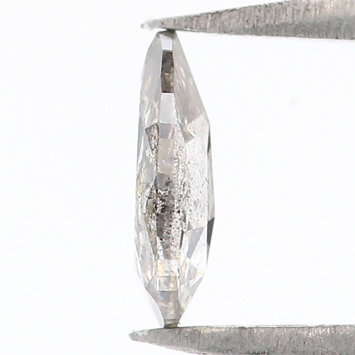 0.43 CT Natural Loose Pear Shape Diamond Salt And Pepper Pear Cut Diamond 6.50 MM Natural Black Grey Color Pear Rose Cut Diamond KQ1846