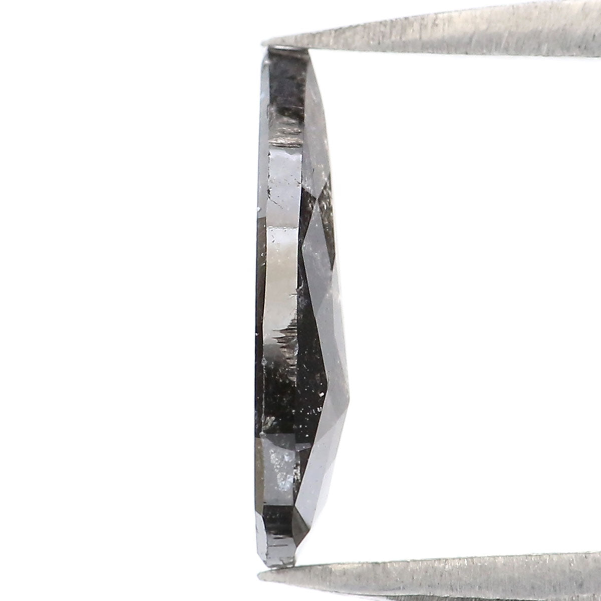 0.88 CT Natural Loose Pear Shape Diamond Salt And Pepper Pear Rose Cut Diamond 10.70 MM Black Grey Color Pear Shape Rose Cut Diamond LQ2316