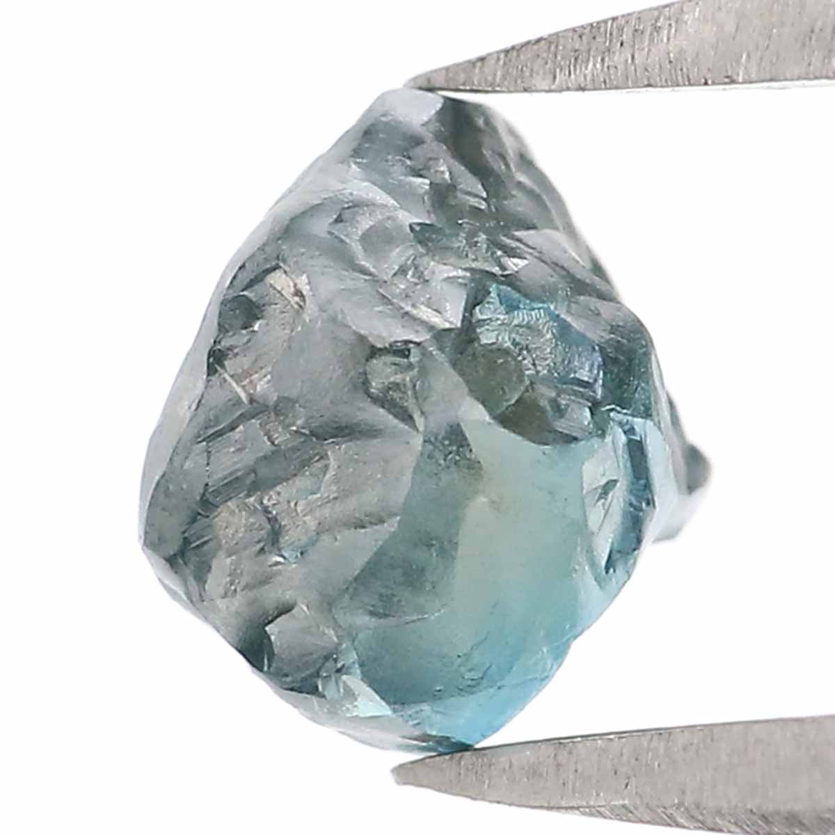 1.48 CT Natural Loose Rough Shape Diamond Blue Color Rough Cut Diamond 6.85 MM Natural Loose Blue Color Rough Irregular Cut Diamond QL2348