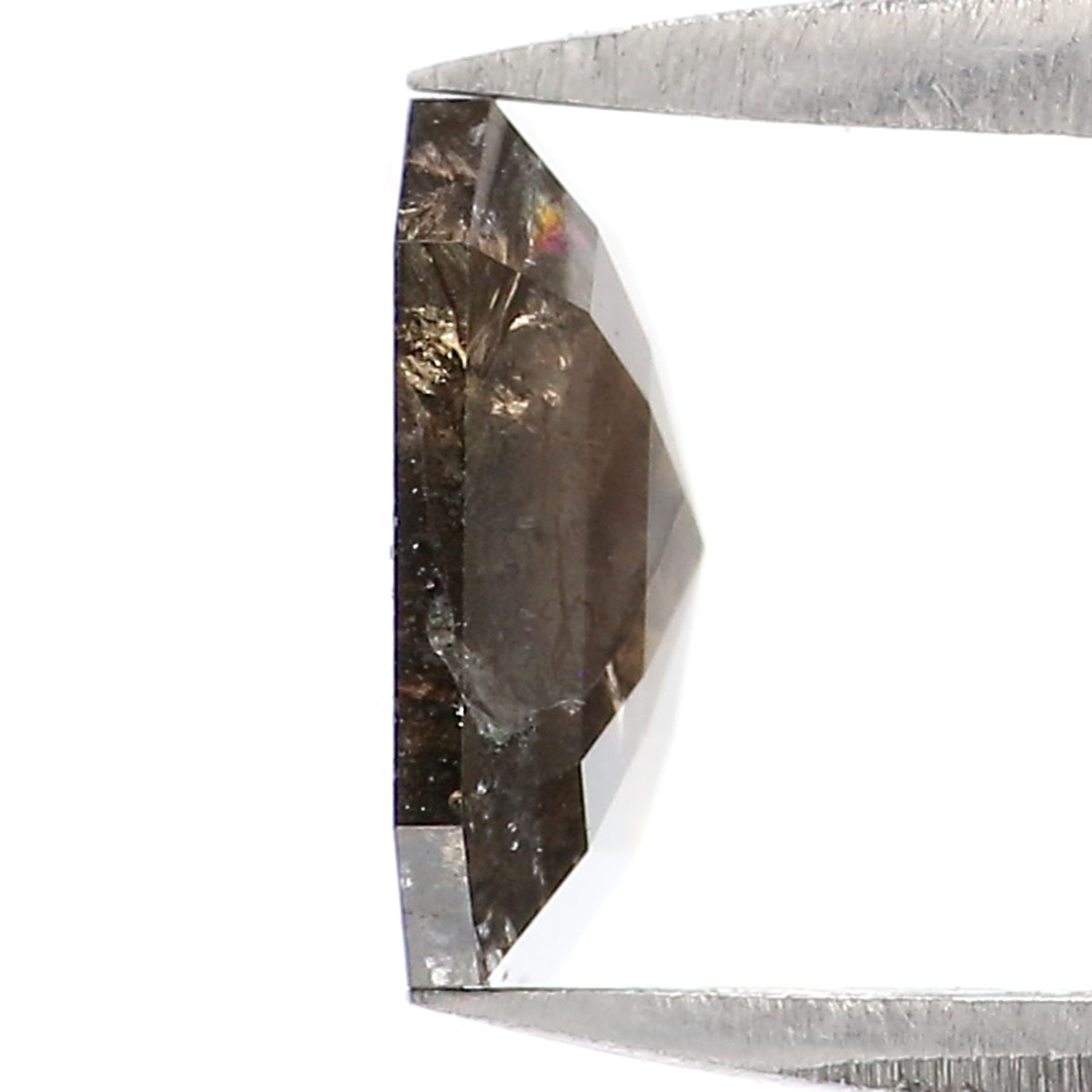 1.08 CT Natural Loose Radiant Shape Diamond Salt And Pepper Radiant Diamond 7.10 MM Natural Black Grey Color Radiant Rose Cut Diamond LQ7439