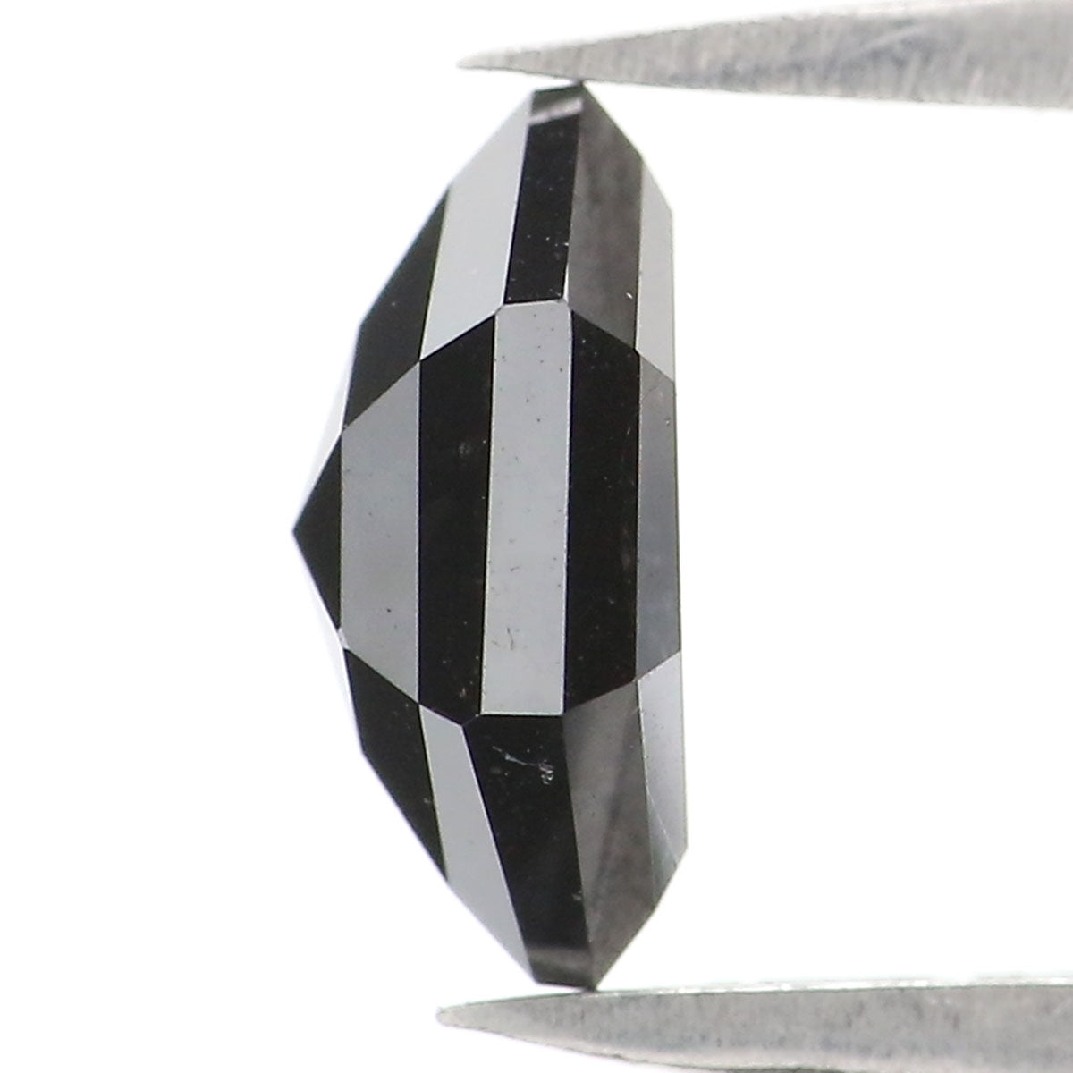 1.59 CT Natural Loose Hexagon Shape Diamond Black Color Hexagon Cut Diamond 8.35 MM Natural Black Color Hexagon Rose Cut Diamond KQ2232