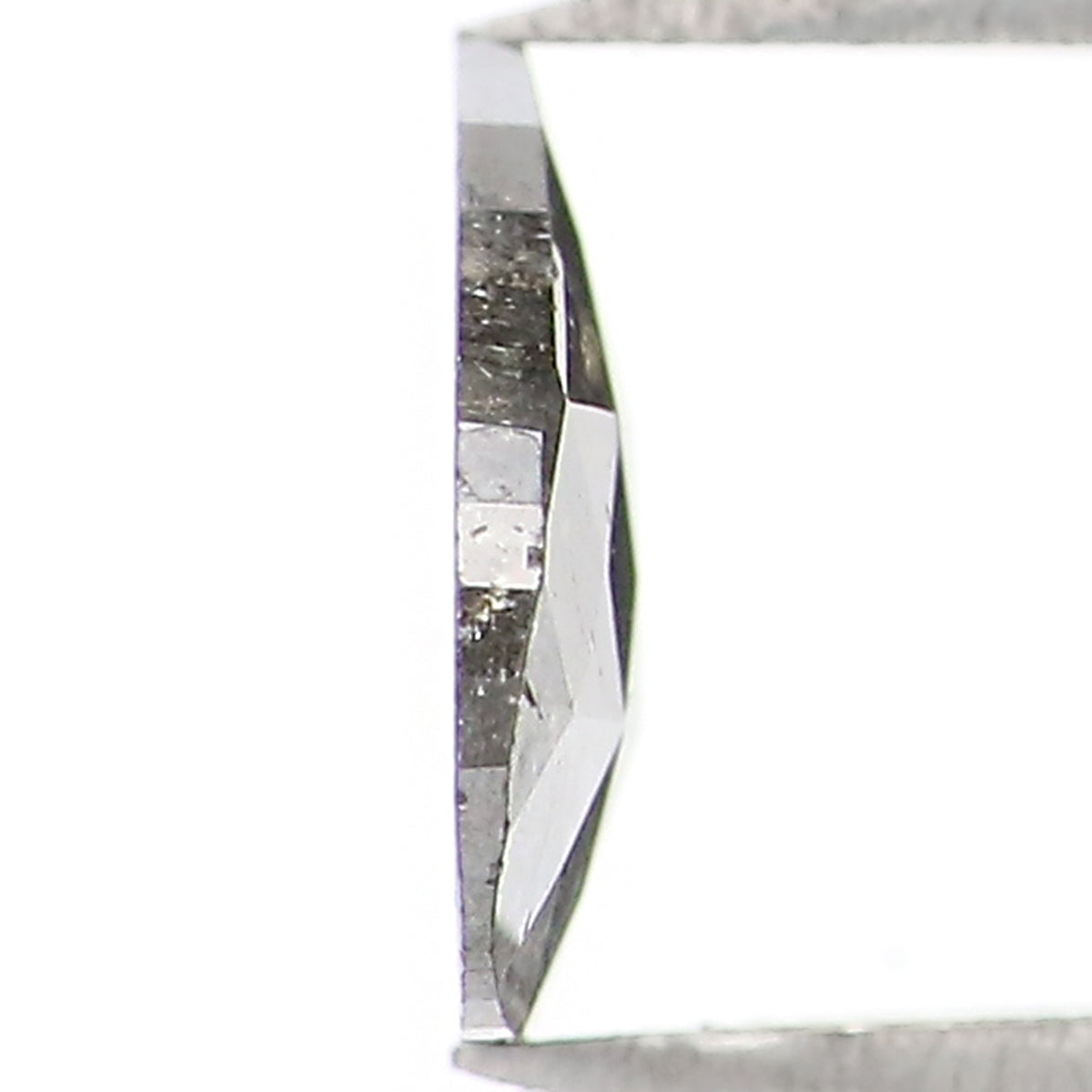 0.52 Ct Natural Loose Heart Shape Diamond Salt And Pepper Heart Cut Diamond 6.40 MM Natural Black Grey Diamond Heart Rose Cut Diamond LQ1558