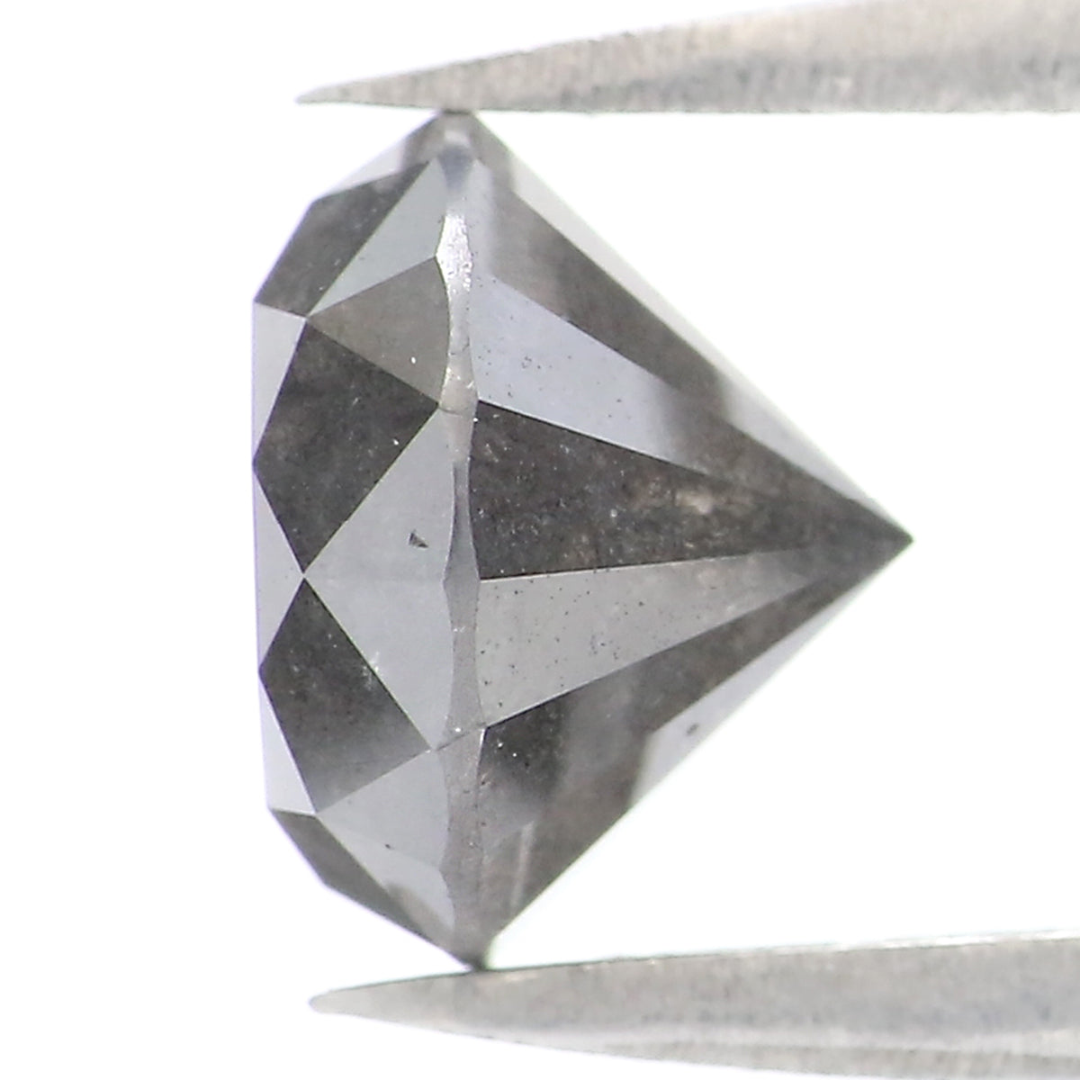 2.24 CT Natural Loose Round Shape Diamond Black Grey Color Round Shape Diamond 7.70 MM Salt And Pepper Round Brilliant Cut Diamond LQ2352