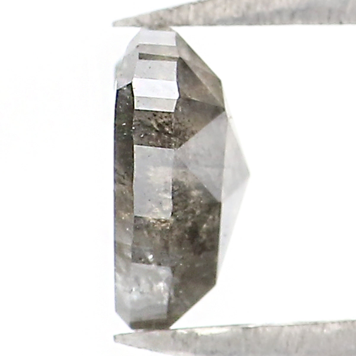 0.66 CT Natural Loose Heart Shape Diamond Salt And Pepper Heart Diamond 5.50 MM Natural Loose Black Grey Color Heart Shape Rose Cut QL8267