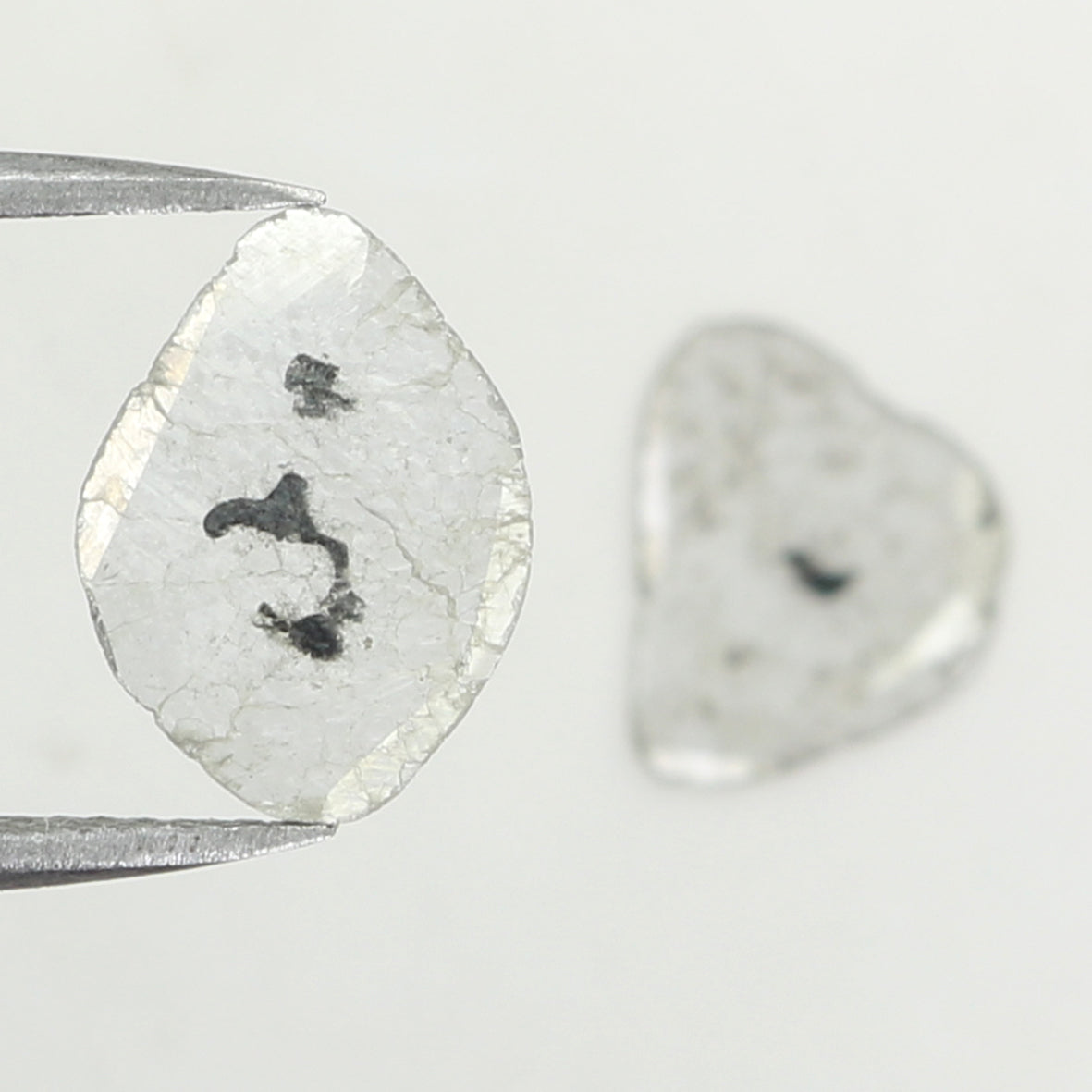 1.11 CT Natural Loose Slice Shape Diamond Grey Color Slice Cut Diamond 10.50 MM Natural Loose Grey Color Slice Irregular Cut Diamond LQ9837