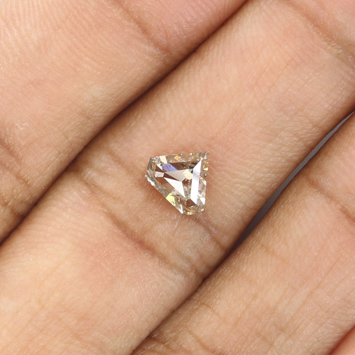 0.73 Ct Natural Loose Shield Shape Diamond Salt And Pepper Shield Shape Diamond 5.80 MM Natural Gray Color Shield Rose Cut Diamond QL9513