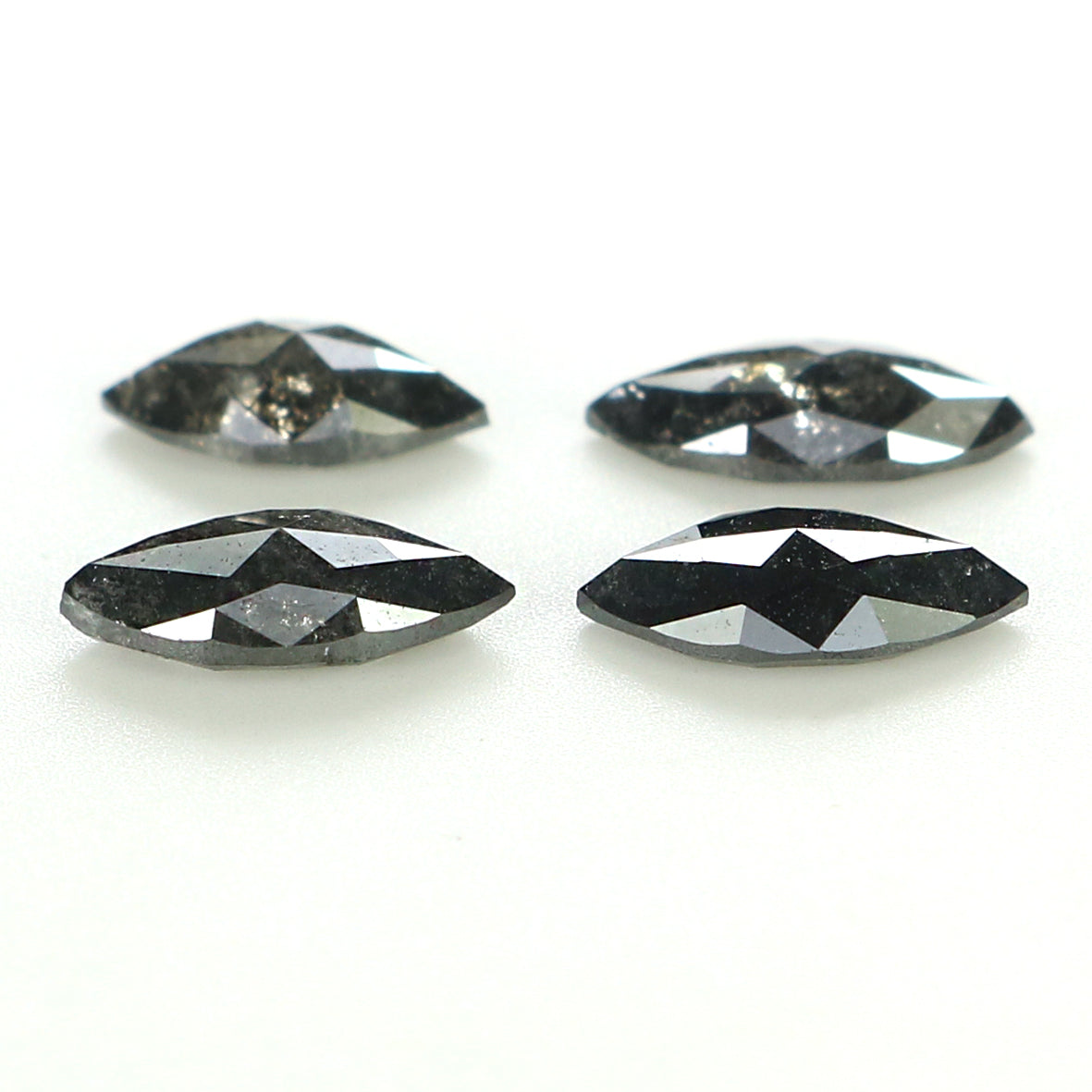 Natural Loose Marquise Salt And Pepper Diamond Black Grey Color 1.06 CT 5.75 MM Marquise Shape Rose Cut Diamond KDL1316