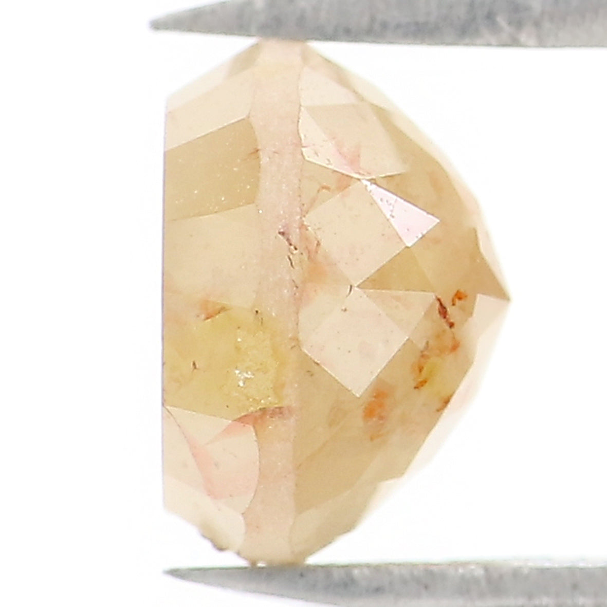 1.51 CT Natural Loose Round Rose Cut Diamond Yellow Color Round Shape Diamond 6.40 MM Natural Yellow Color Round Rose Cut Diamond KQ2436