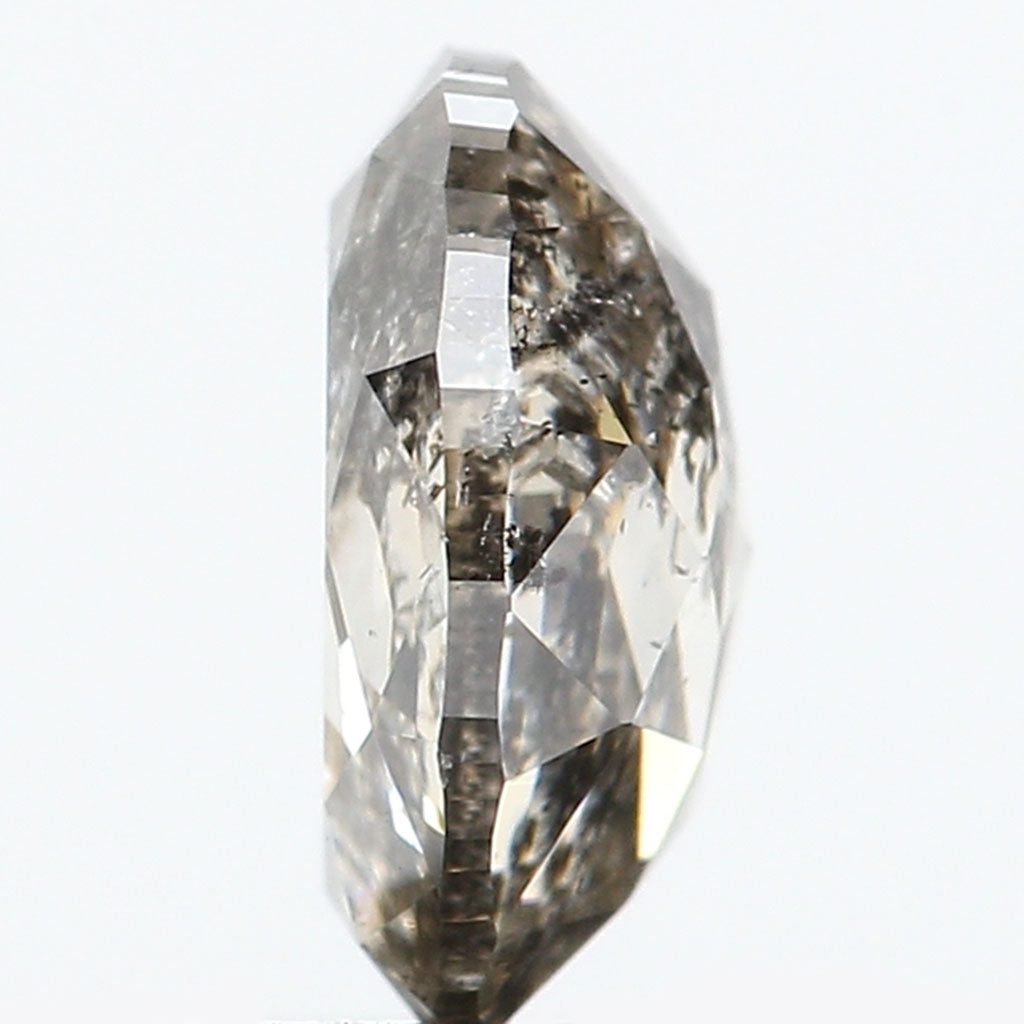 0.71 CT Natural Loose Oval Shape Diamond Salt And Pepper Oval Diamond 6.30 MM Natural Loose Black Grey Diamond Oval Rose Cut Diamond QL339