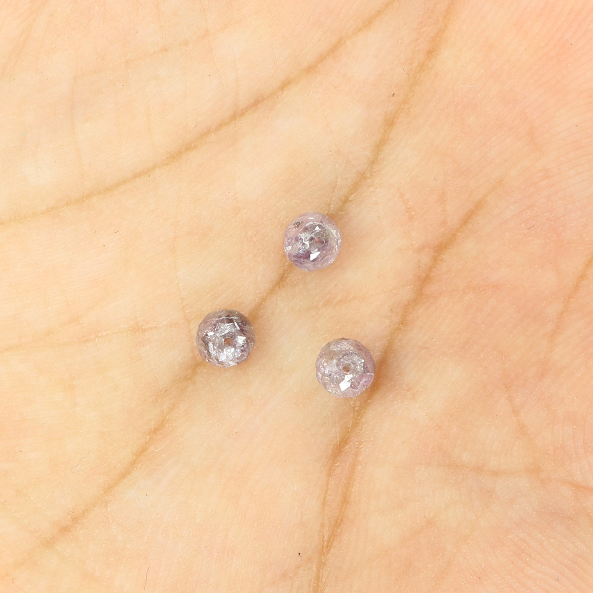 0.99 CT Faceted Bead Diamond, Natural Loose Diamond, Pink Bead Diamond, Faceted Diamond Bead, Beads Loose Diamond, Beads For Necklace L9804