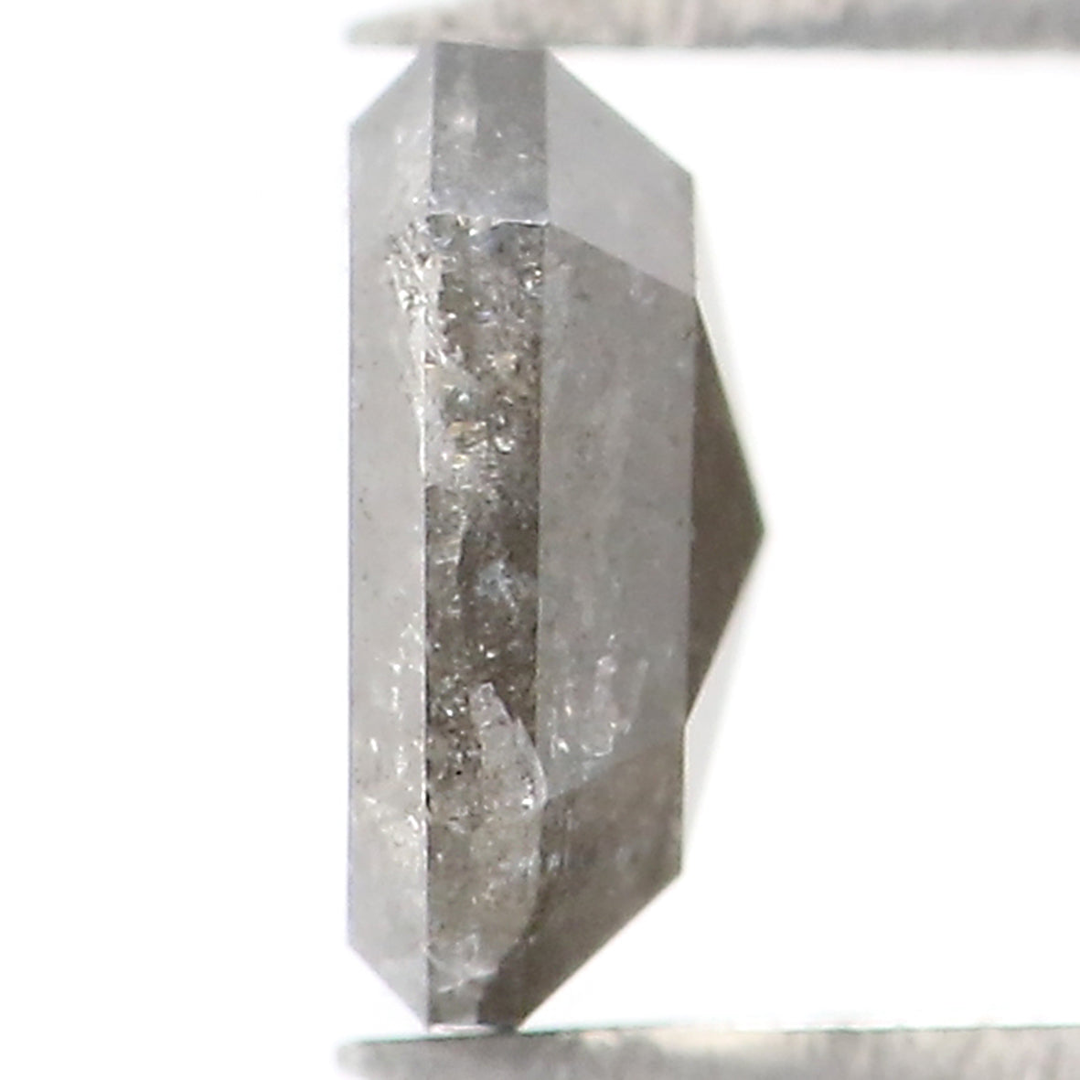 0.52 CT Natural Loose Radiant Shape Diamond Salt And Pepper Radiant Cut Diamond 4.80 MM Natural Black Grey Radiant Rose Cut Diamond KQ1900