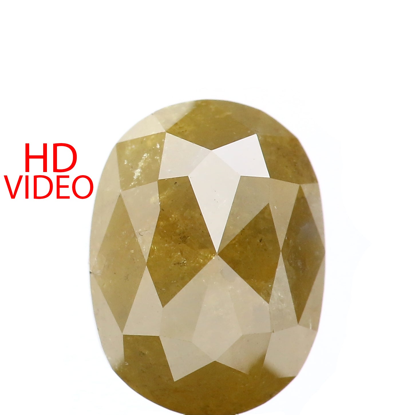 5.01 CT Natural Loose Oval Shape Diamond Yellow Color Oval Shape Diamond 11.40 MM Natural Loose Green Color Oval Rose Cut Diamond QL8645