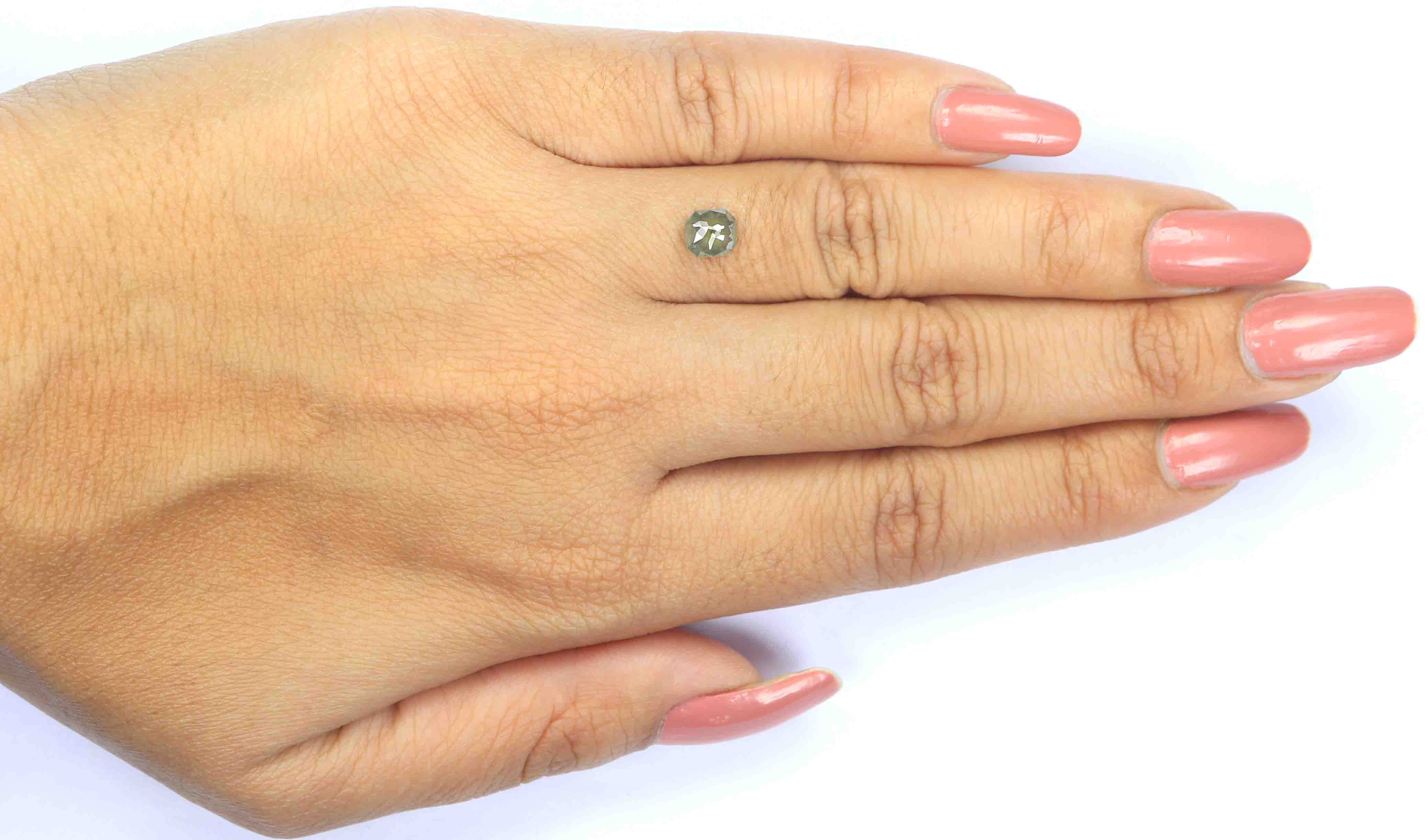 0.68 CT Natural Loose Radiant Shape Diamond Grey Color Radiant Cut Diamond 5.30 MM Natural Loose Grey Color Radiant Rose Cut Diamond LQ7485