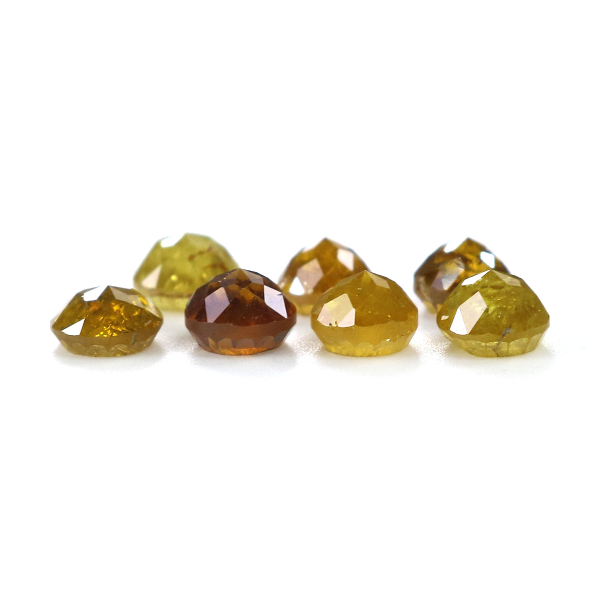 2.15 CT Natural Loose Rose Cut Diamond Yellow Color Round Shape Diamond 3.45 MM Natural Loose Diamond Brown Round Rose Cut Diamond LQ2115