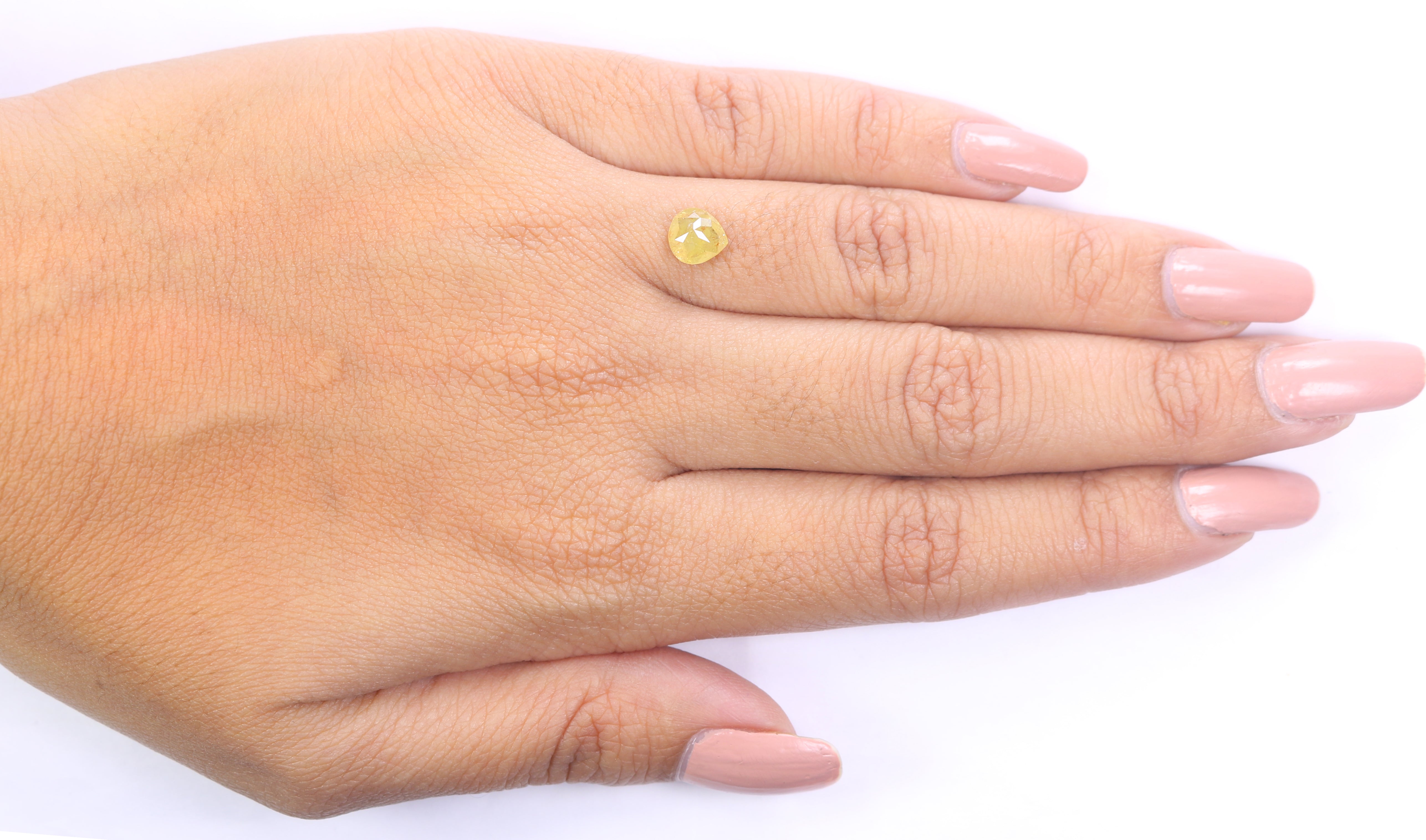 1.02 CT Natural Loose Pear Shape Diamond Yellow Color Pear Shape Diamond 6.35 MM Natural Loose Yellow Diamond Pear Rose Cut Diamond QL1743