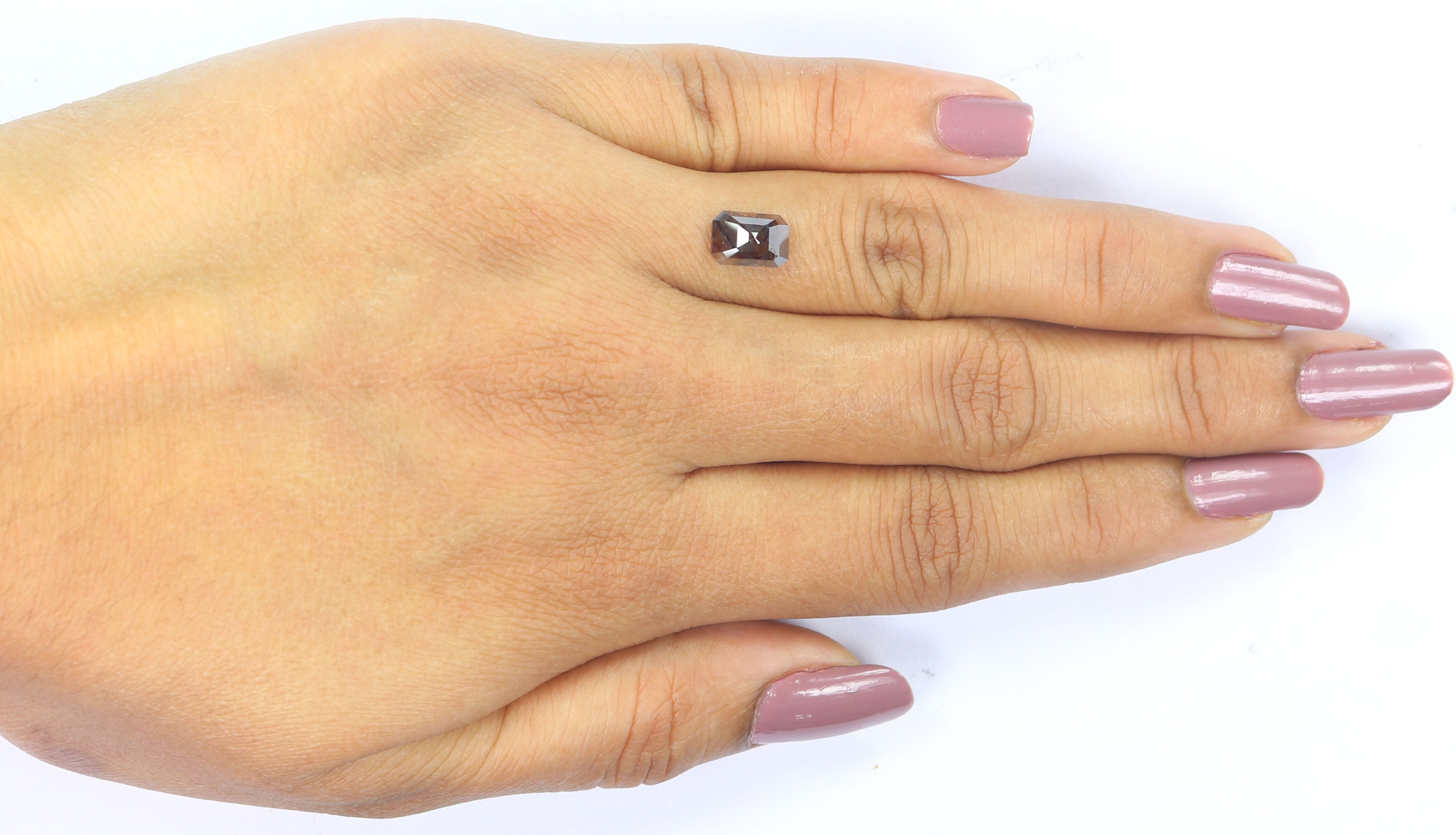 1.36 CT Natural Loose Emerald Shape Diamond Brown Color Emerald Cut Diamond 7.80 MM Natural Loose Grey Color Emerald Rose Cut Diamond LQ7129