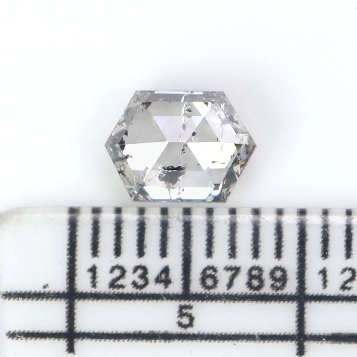 1.03 CT Natural Loose Hexagon Shape Diamond White - F Hexagon Diamond 6.70 MM Natural Loose White - F Color Hexagon Rose Cut Diamond QL2682