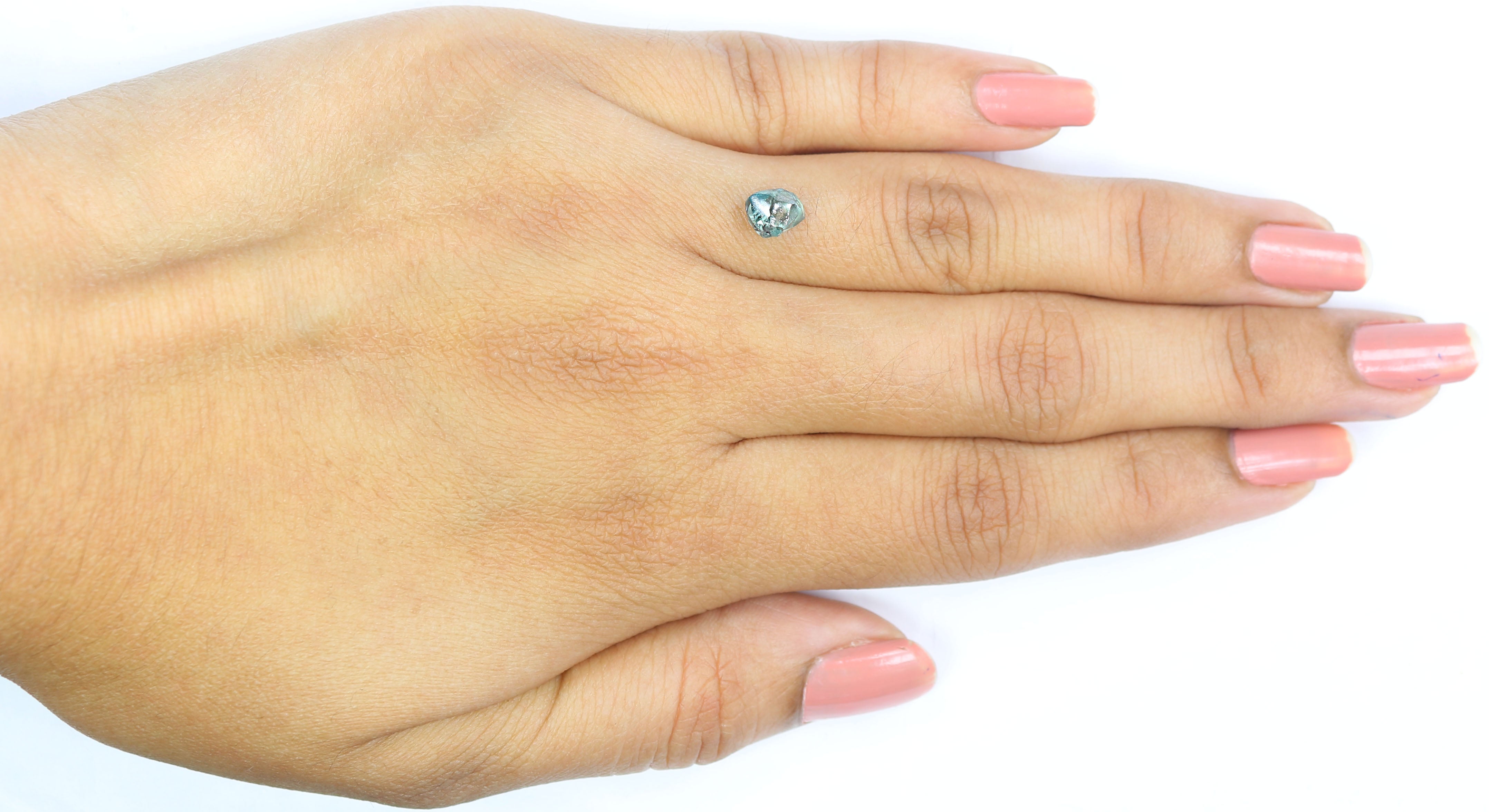 1.12 CT Natural Loose Rough Shape Diamond Blue Color Rough Cut Diamond 6.10 MM Natural Loose Blue Color Rough Irregular Cut Diamond QL2319