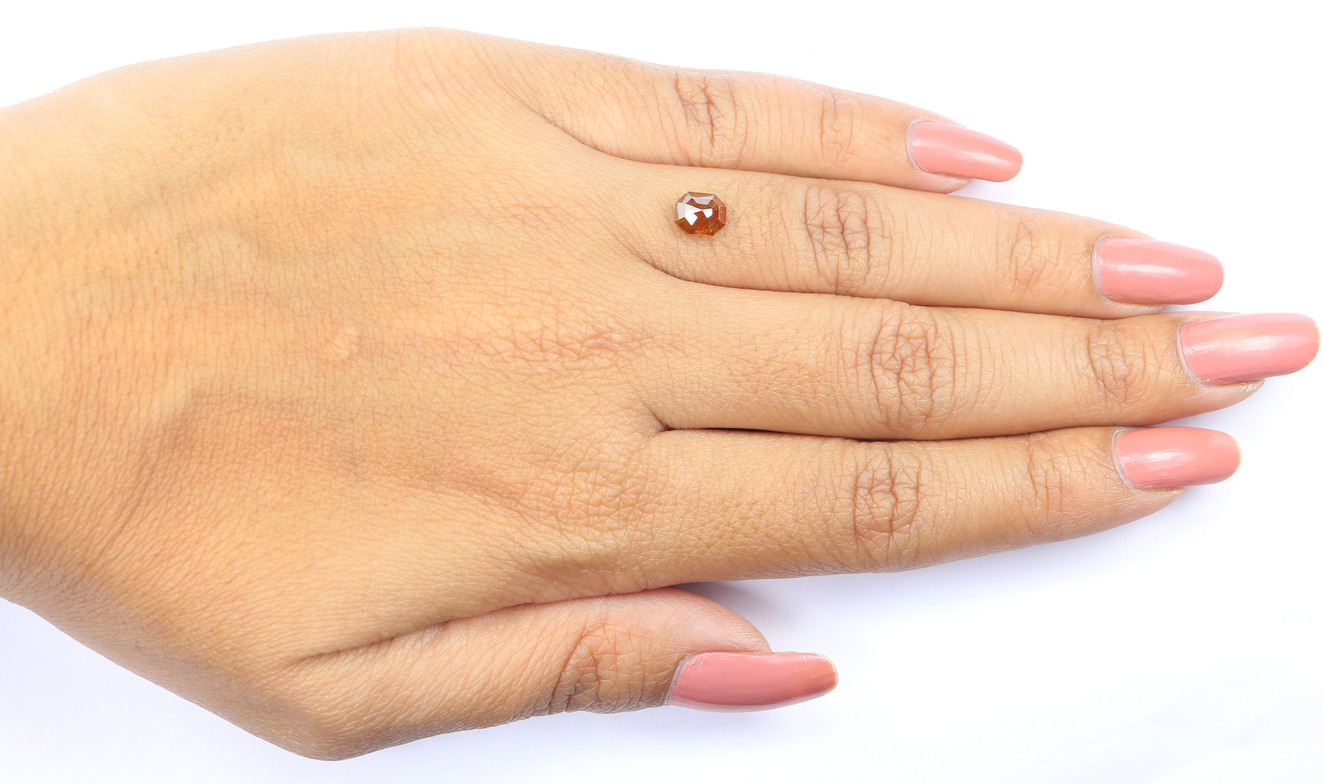 0.94 CT Natural Loose Emerald Shape Diamond Brown Color Emerald Diamond 5.85 MM Natural Loose Brown Emerald Shape Rose Cut Diamond LQ9192