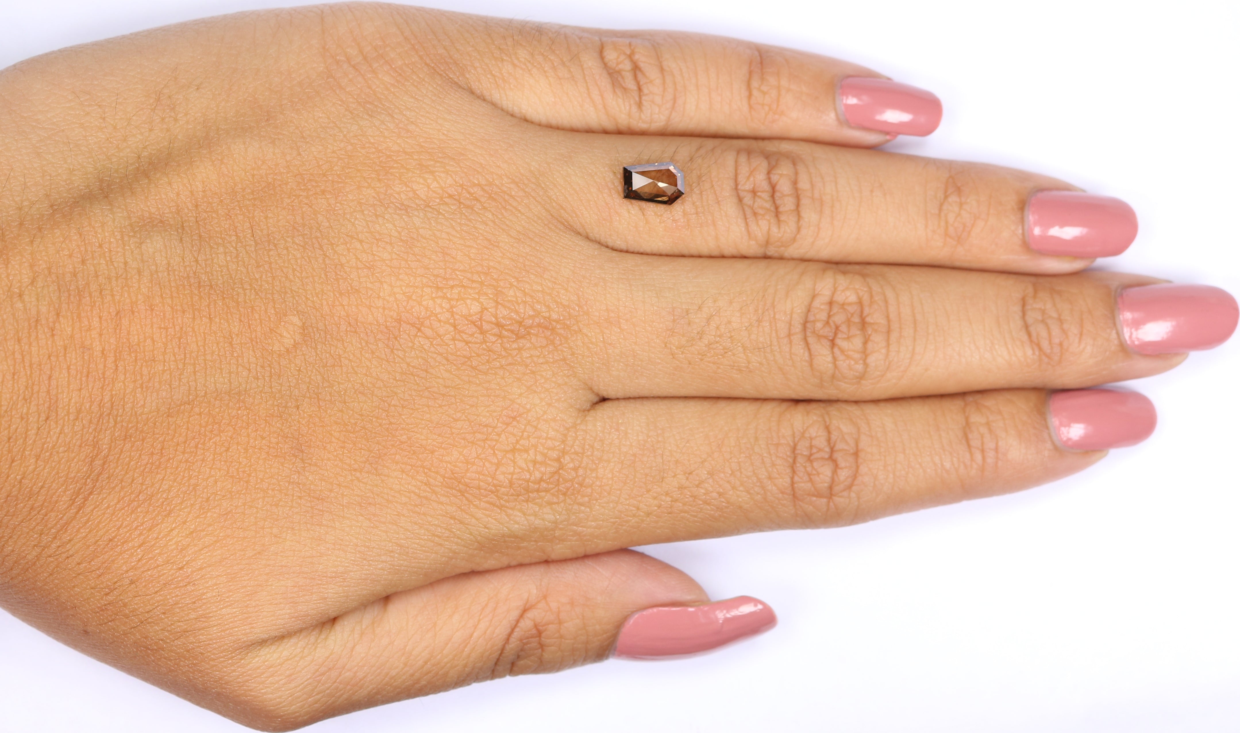 0.86 CT Natural Loose Coffin Cut Diamond Dark Brown Color Coffin Shape Diamond 7.20 MM Natural Loose Diamond Coffin Rose Cut Diamond QL6459