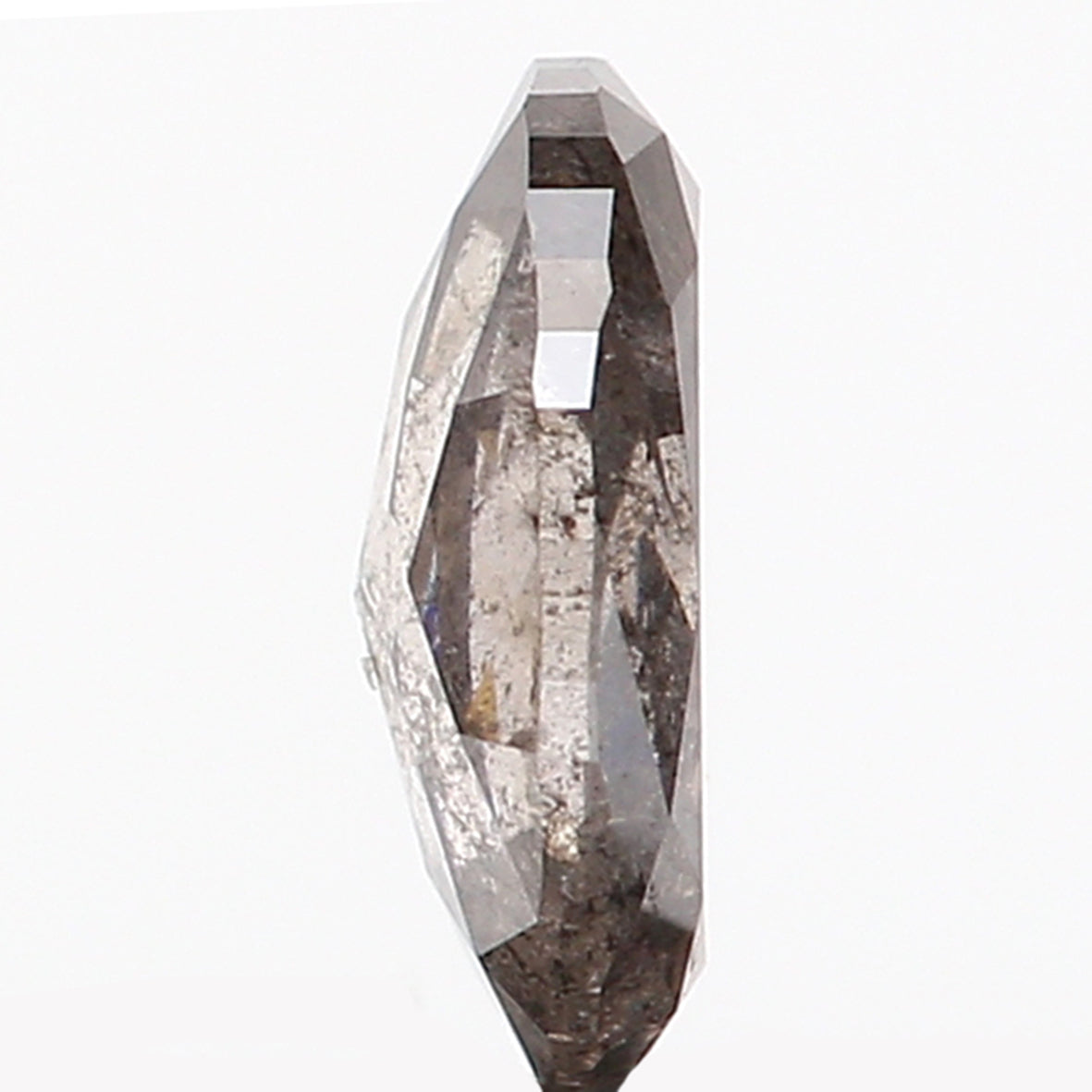 0.40 CT Natural Loose Oval Shape Diamond Salt And Pepper Oval Cut Diamond 5.85 MM Natural Loose Black Grey Color Oval Rose Cut Diamond LQ244