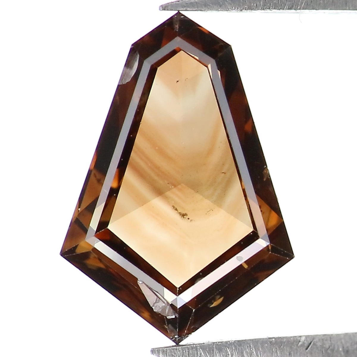 0.95 CT Natural Loose Shield Shape Diamond Brown Color Shield Cut Diamond 8.55 MM Natural Loose Brown Diamond Shield Rose Cut Diamond QL1828