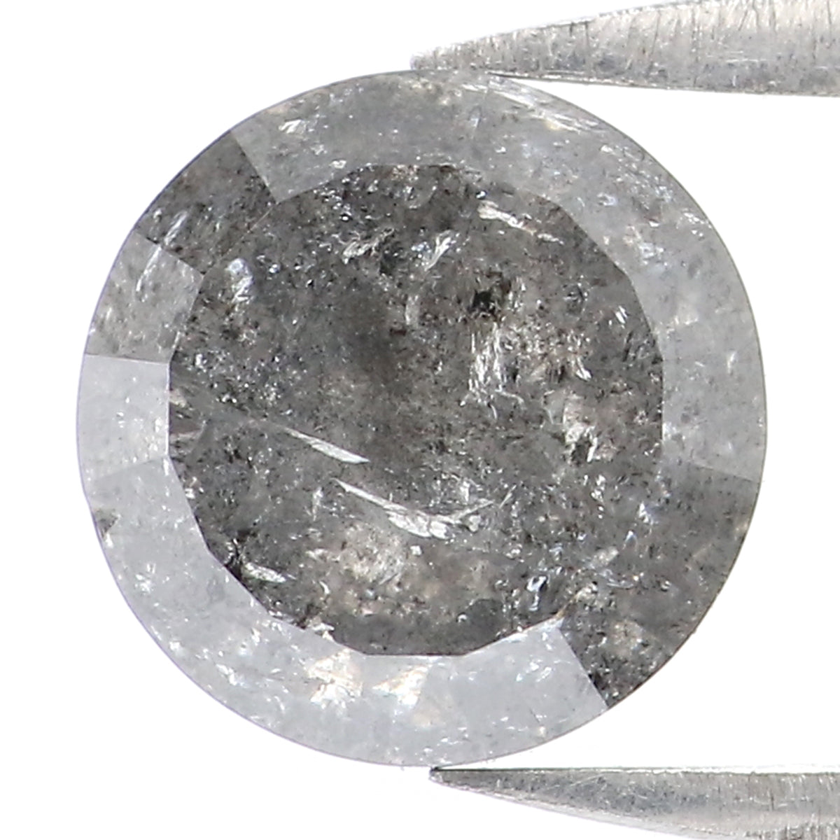1.54 CT Natural Loose Round Rose Cut Diamond Salt And Pepper Round Shape Diamond 6.75 MM Natural Loose Diamond Round Rose Cut Diamond QL1917