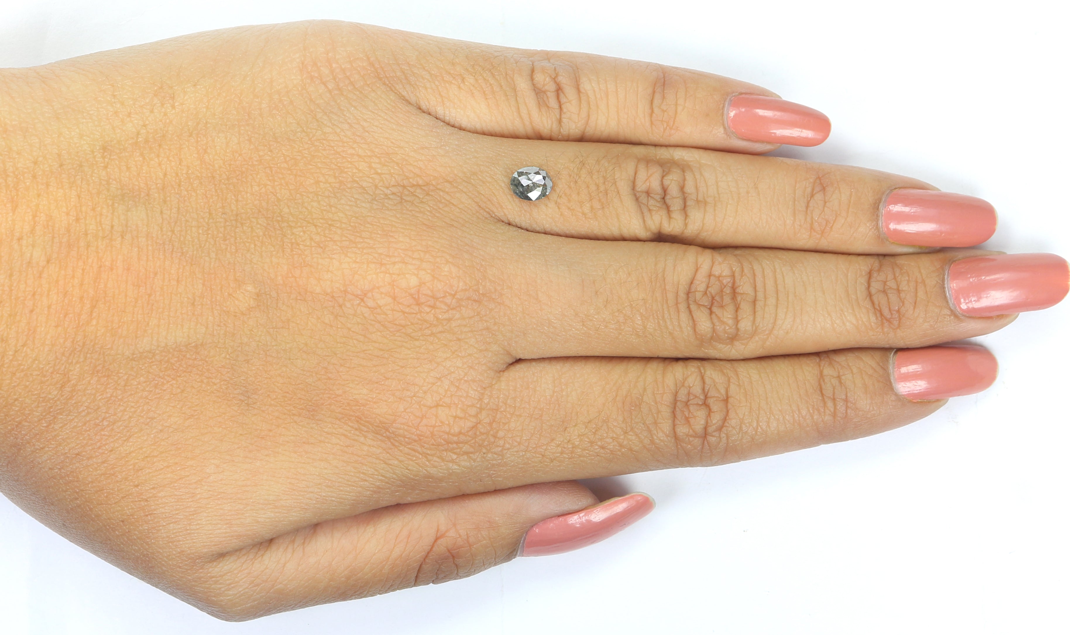 0.55 CT Natural Loose Oval Shape Diamond Salt And Pepper Oval Cut Diamond 5.80 MM Natural Loose Black Grey Color Oval Rose Cut Diamond LQ810