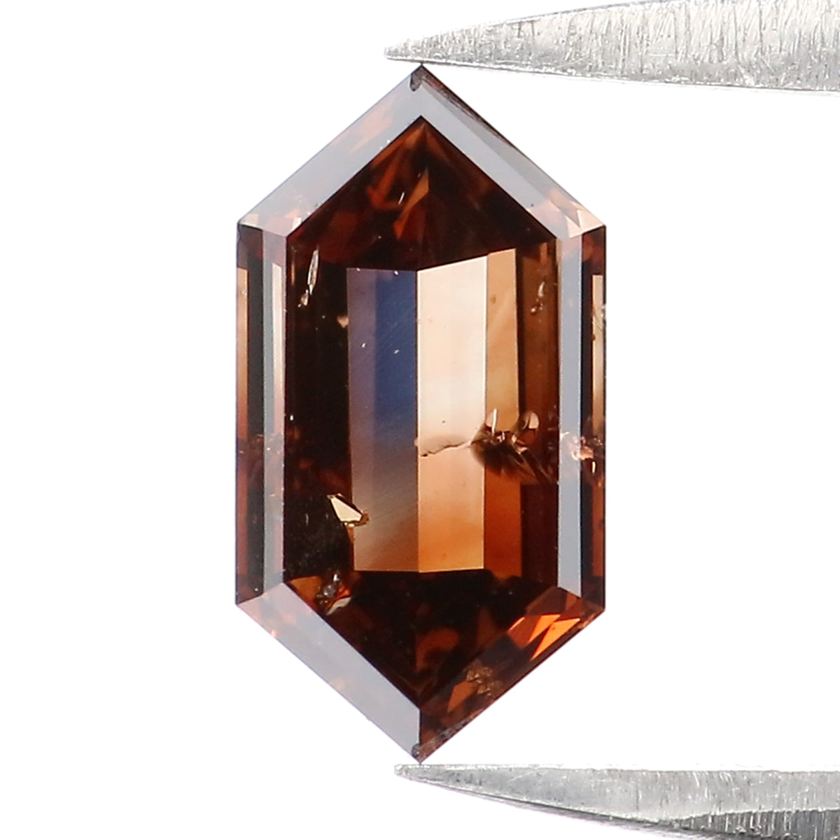 0.65 CT Natural Loose Hexagon Shape Diamond Brown Color Hexagon Shape Diamond 8.05 MM Natural Loose Brown Hexagon Rose Cut Diamond QL1861