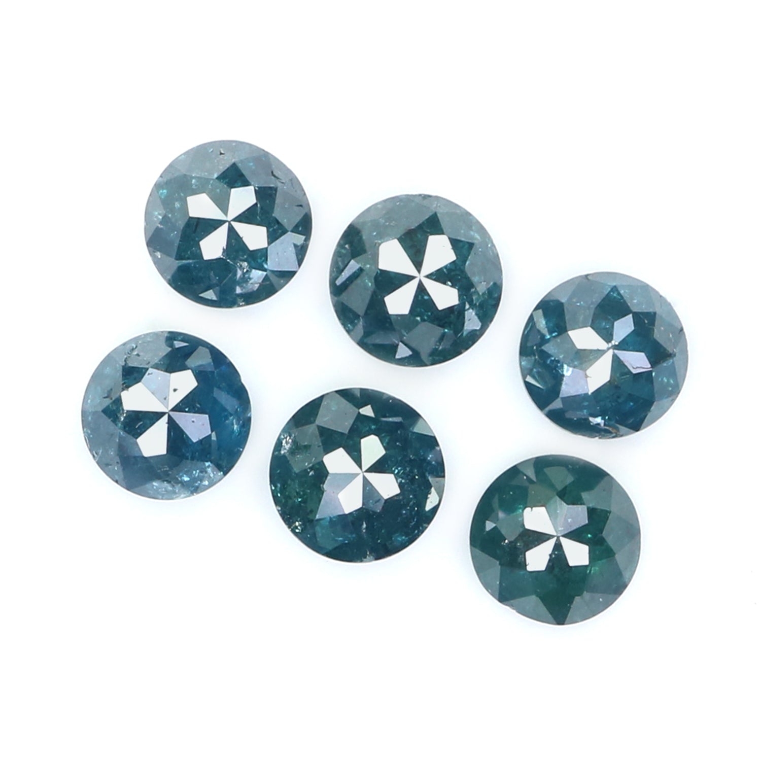 2.35 CT Natural Loose Round Rose Cut Diamond Blue Color Round Cut Diamond 4.20 MM Natural Loose Blue Diamond Round Rose Cut Diamond LQ2380