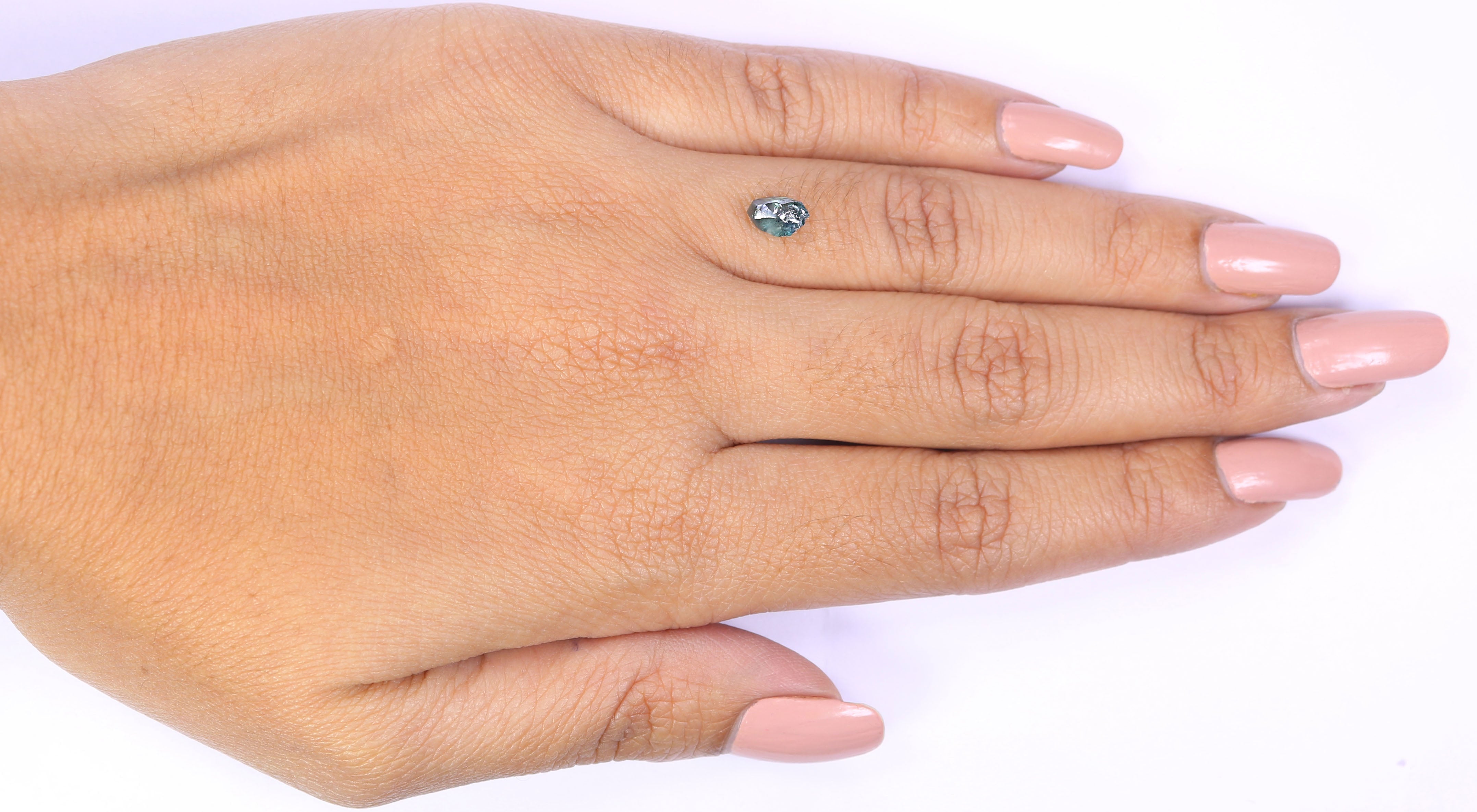 0.83 CT Natural Loose Rough Shape Diamond Blue Color Rough Cut Diamond 6.65 MM Natural Loose Blue Diamond Rough Irregular Cut Diamond QL2224