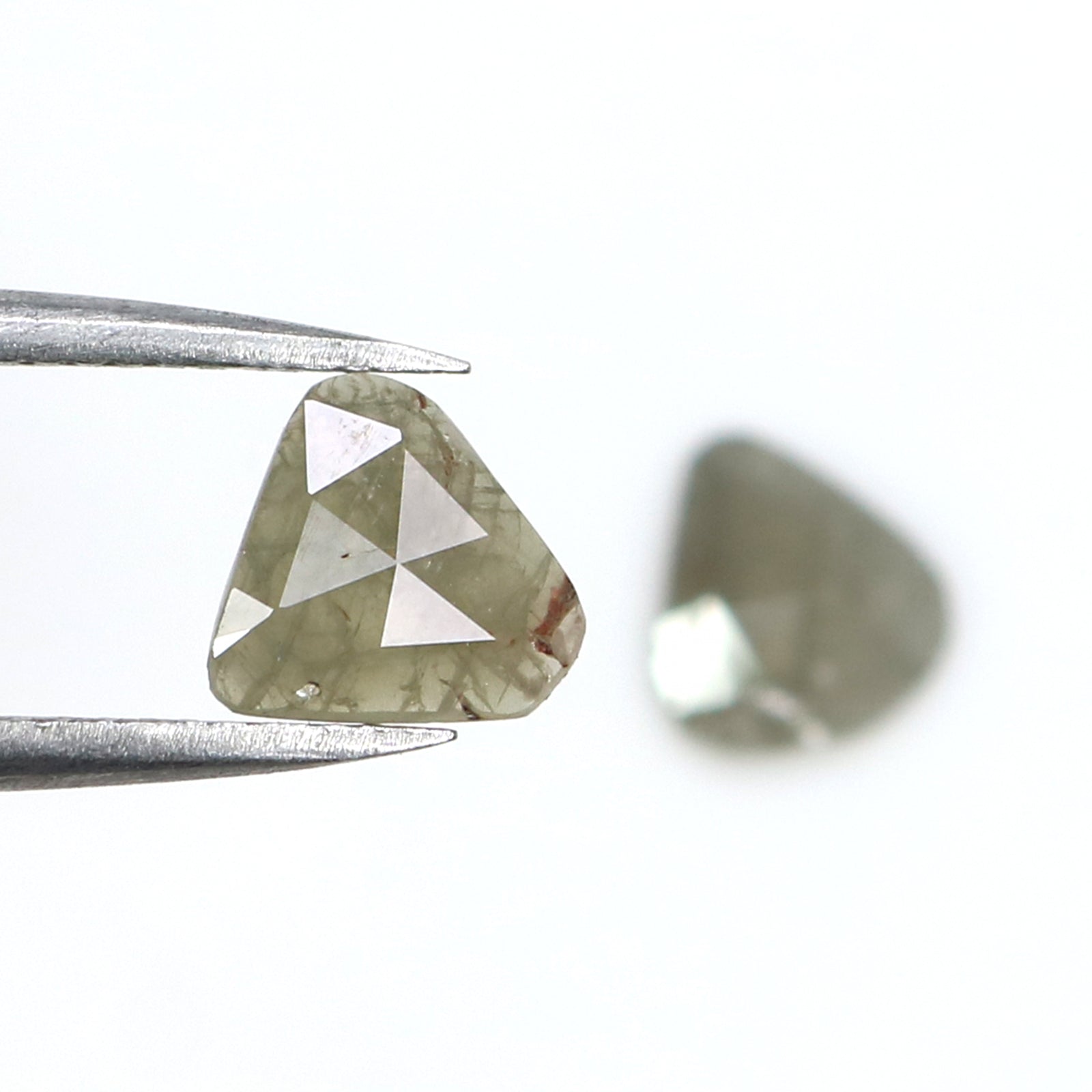 Natural Loose Slice Grey Color Diamond 1.45 CT 7.67 MM Slice Shape Rose Cut Diamond KR2603