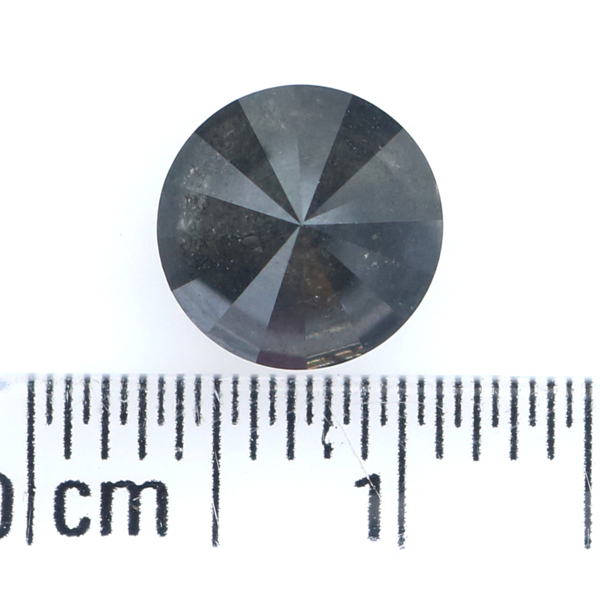 2.24 CT Natural Loose Round Shape Diamond Black Grey Color Round Shape Diamond 7.70 MM Salt And Pepper Round Brilliant Cut Diamond LQ2352