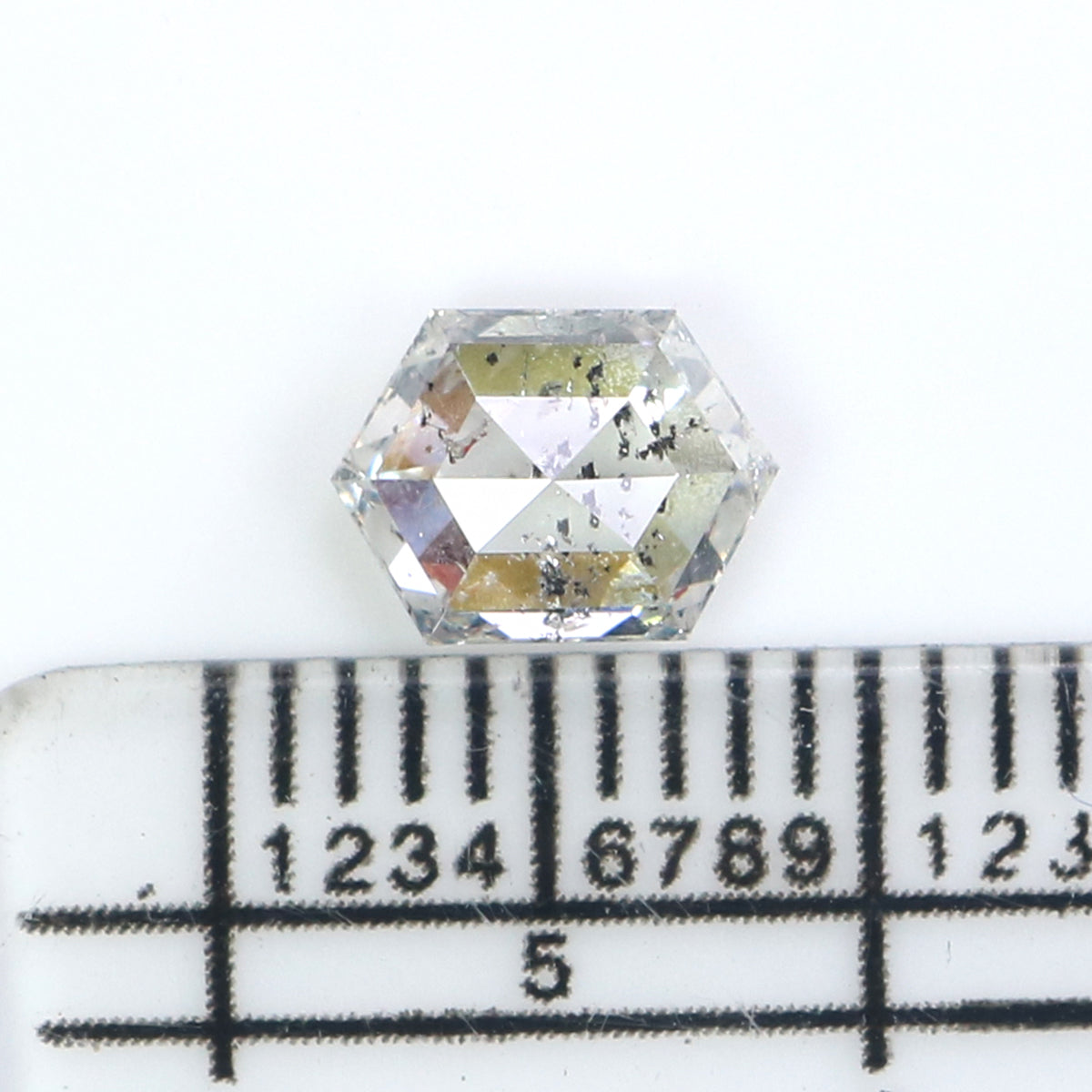 1.00 CT Natural Loose Hexagon Shape Diamond White - G Color Hexagon Shape Diamond 6.90 MM Natural Diamond Hexagon Rose Cut Diamond QL2676