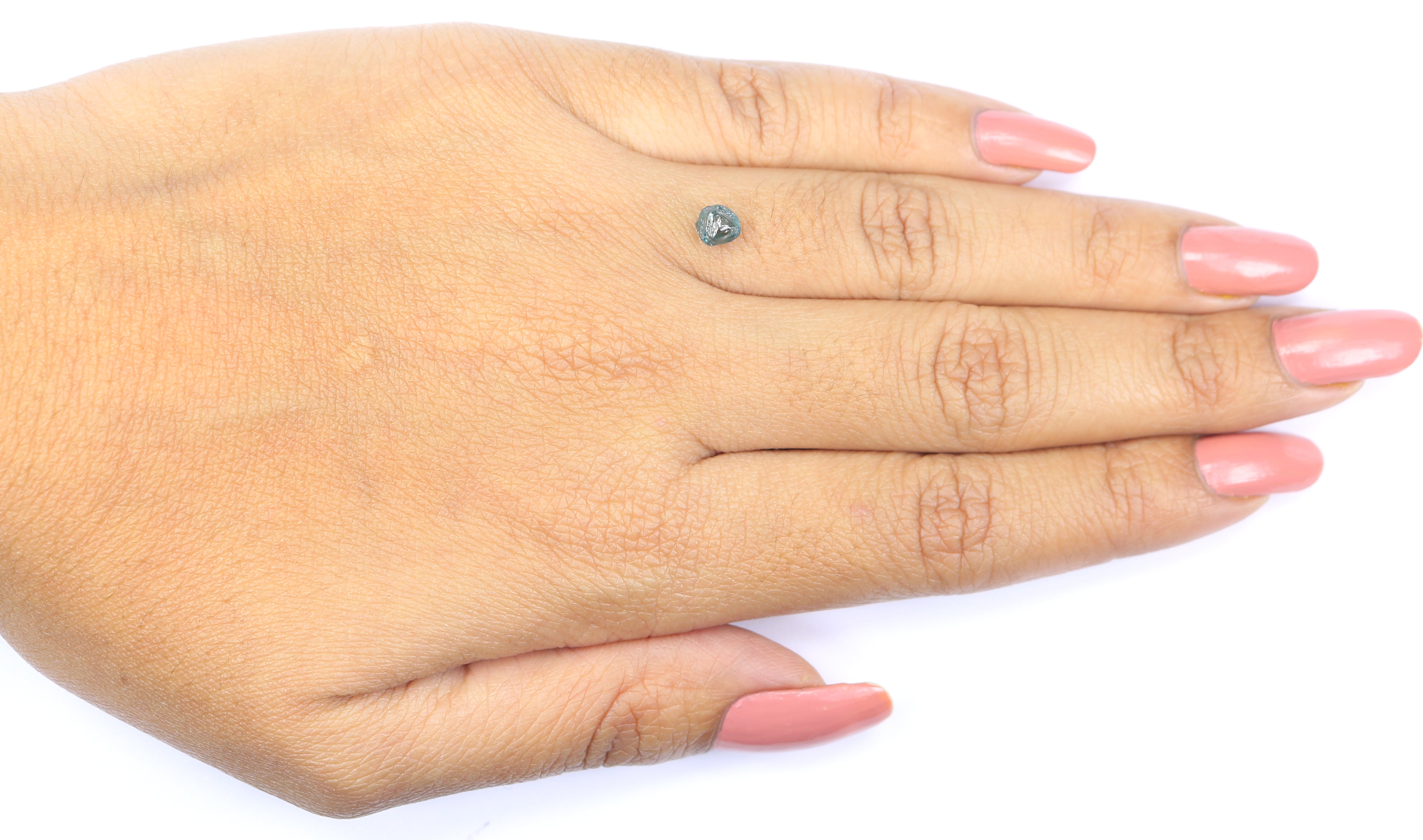 0.88 CT Natural Loose Rough Shape Diamond Blue Color Rough Cut Diamond 5.25 MM Natural Loose Blue Diamond Rough Irregular Cut Diamond LQ2337