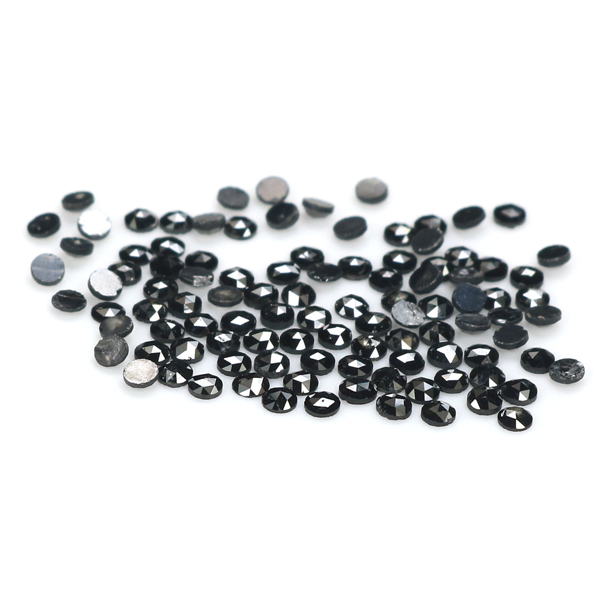 2.53 CT Natural Loose Round Shape Diamond Black Color Round Diamond 1.80 MM Natural Loose Diamond Black Color Round Rose Cut Diamond LQ1870