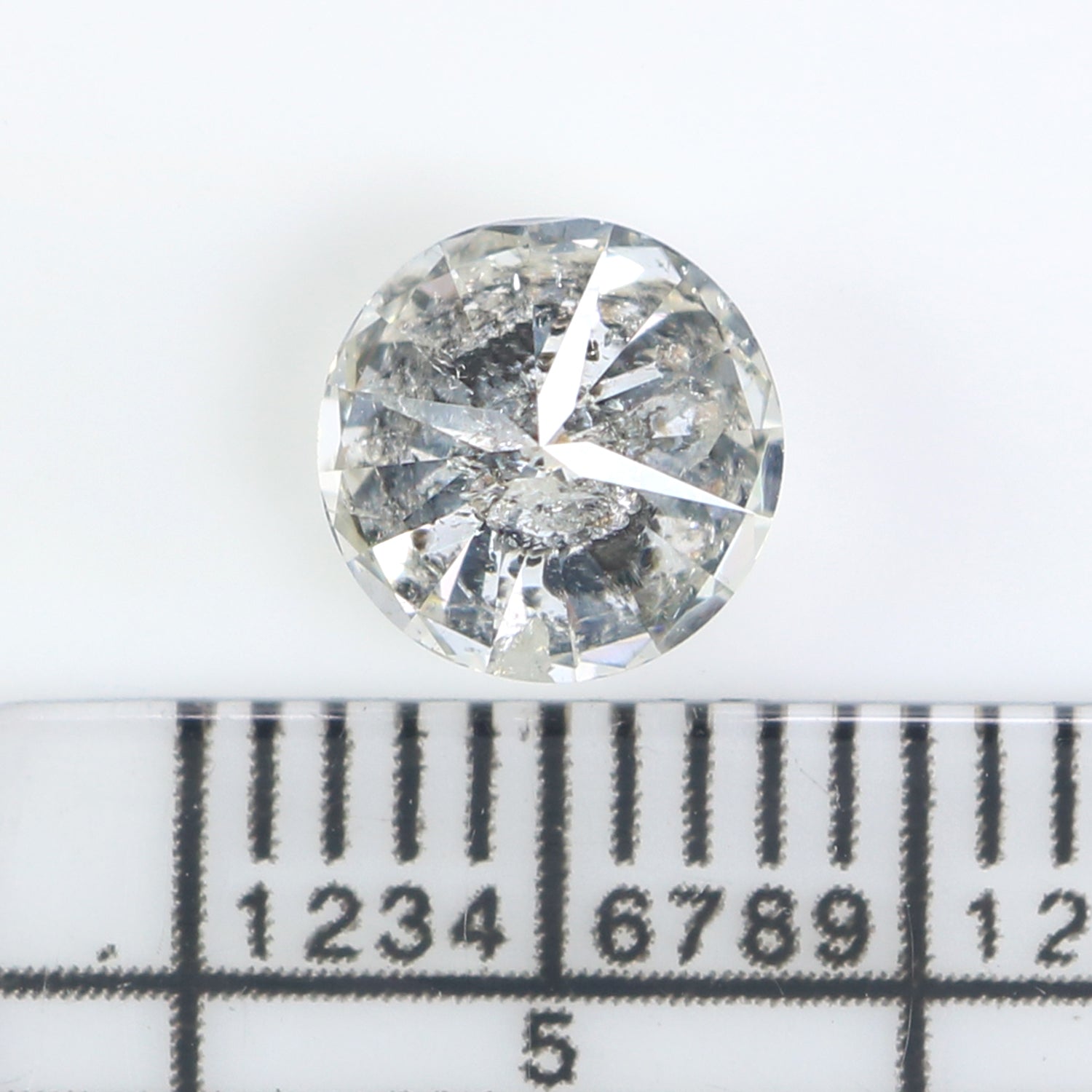 Natural Loose Round Brilliant Cut Diamond White - G Color 1.27 CT 6.45 MM Round Shape Rose Cut Diamond L2579