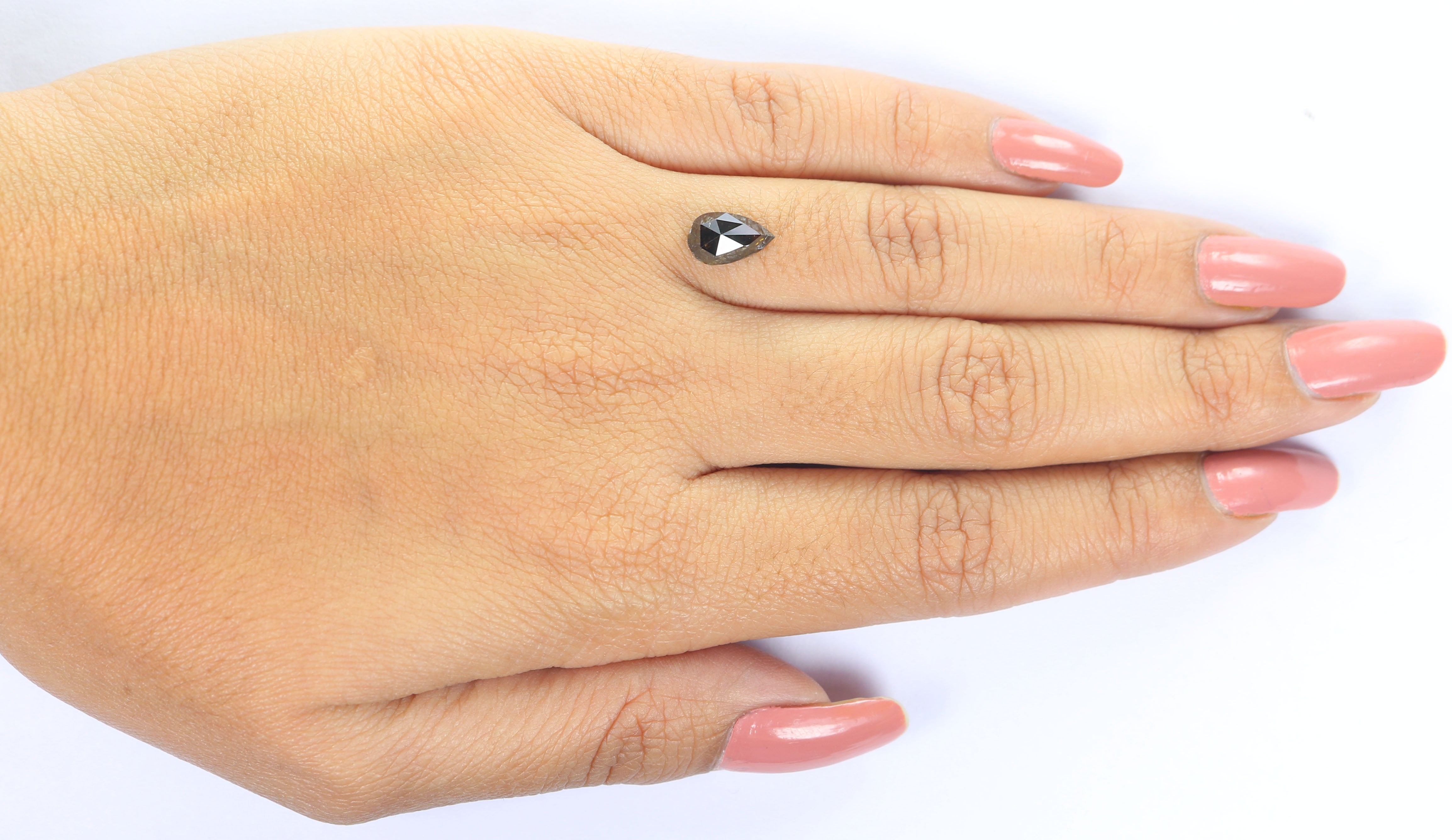 1.57 CT Natural Loose Pear Shape Diamond Deep Brown Color Pear Cut Diamond 9.30 MM Natural Loose Brown Color Pear Rose Cut Diamond LQ7147